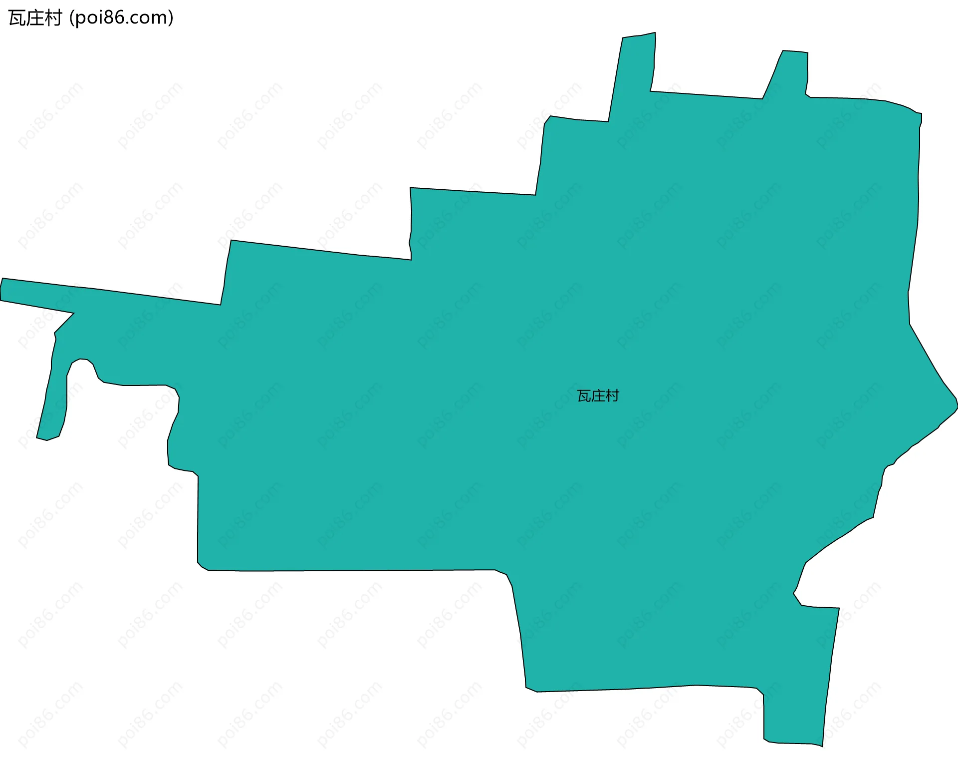 瓦庄村边界地图