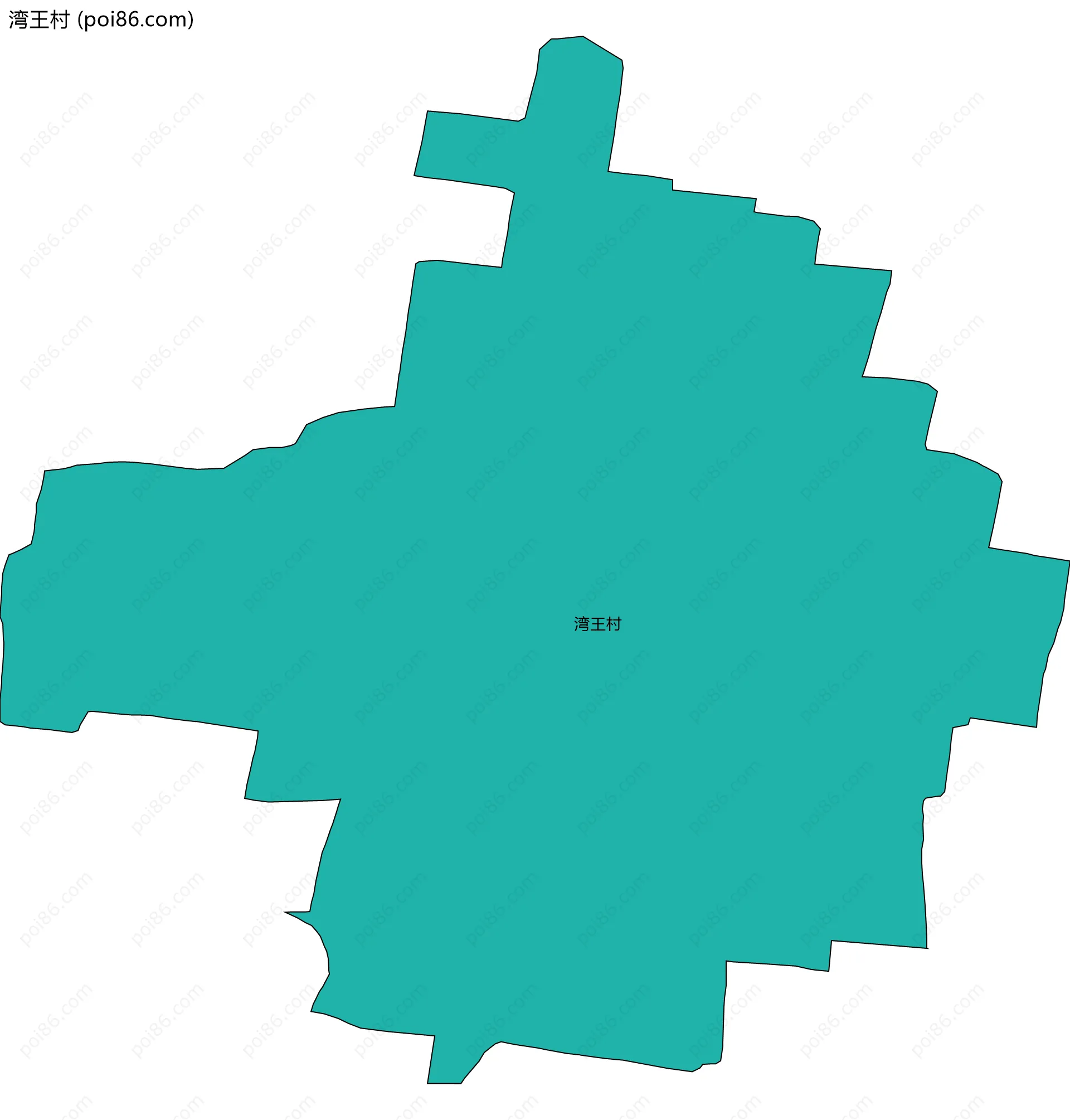 湾王村边界地图