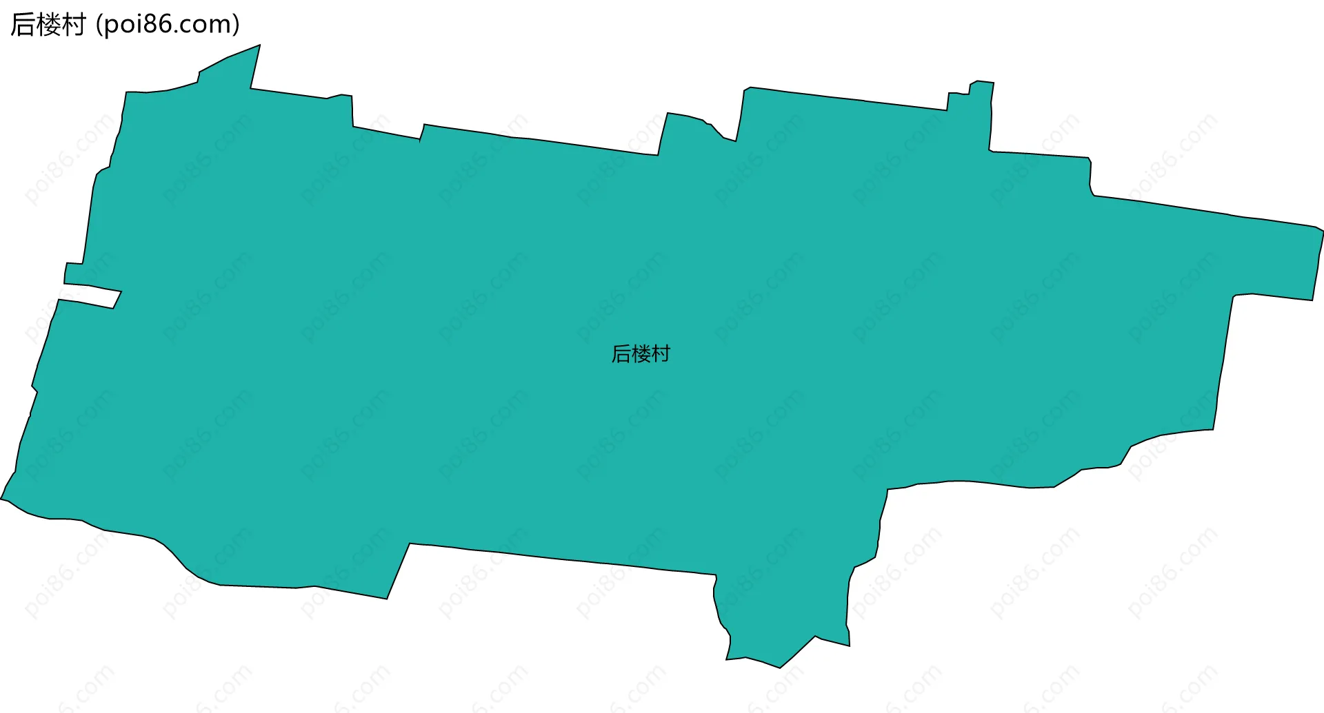 后楼村边界地图
