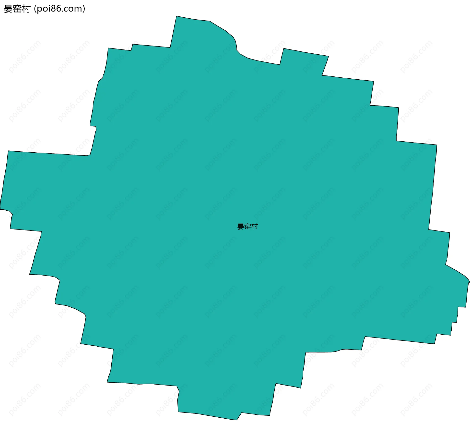 晏窑村边界地图
