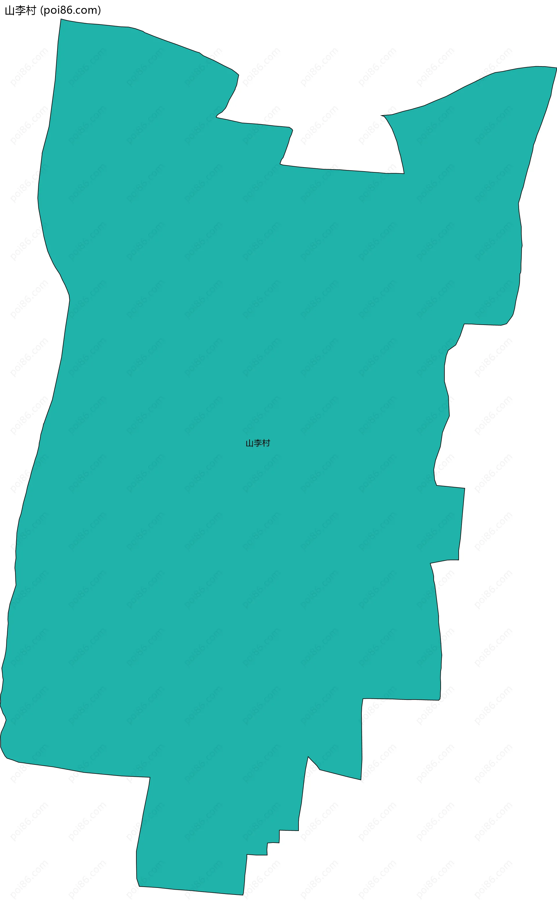 山李村边界地图