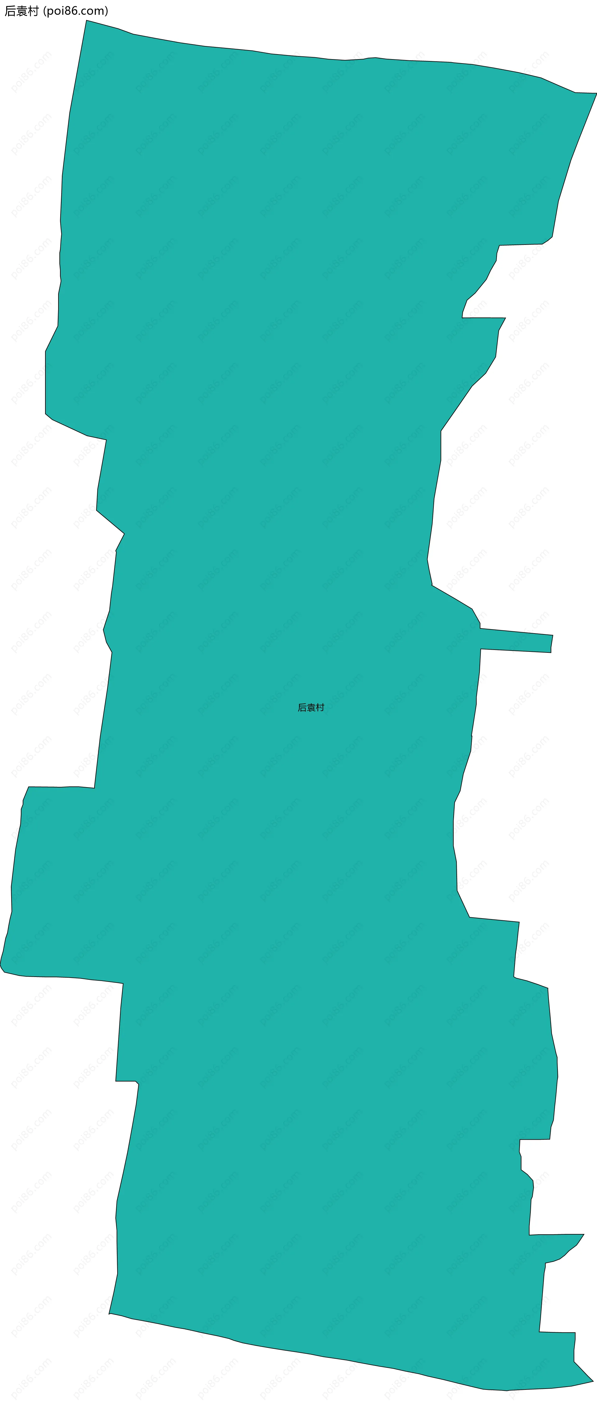 后袁村边界地图