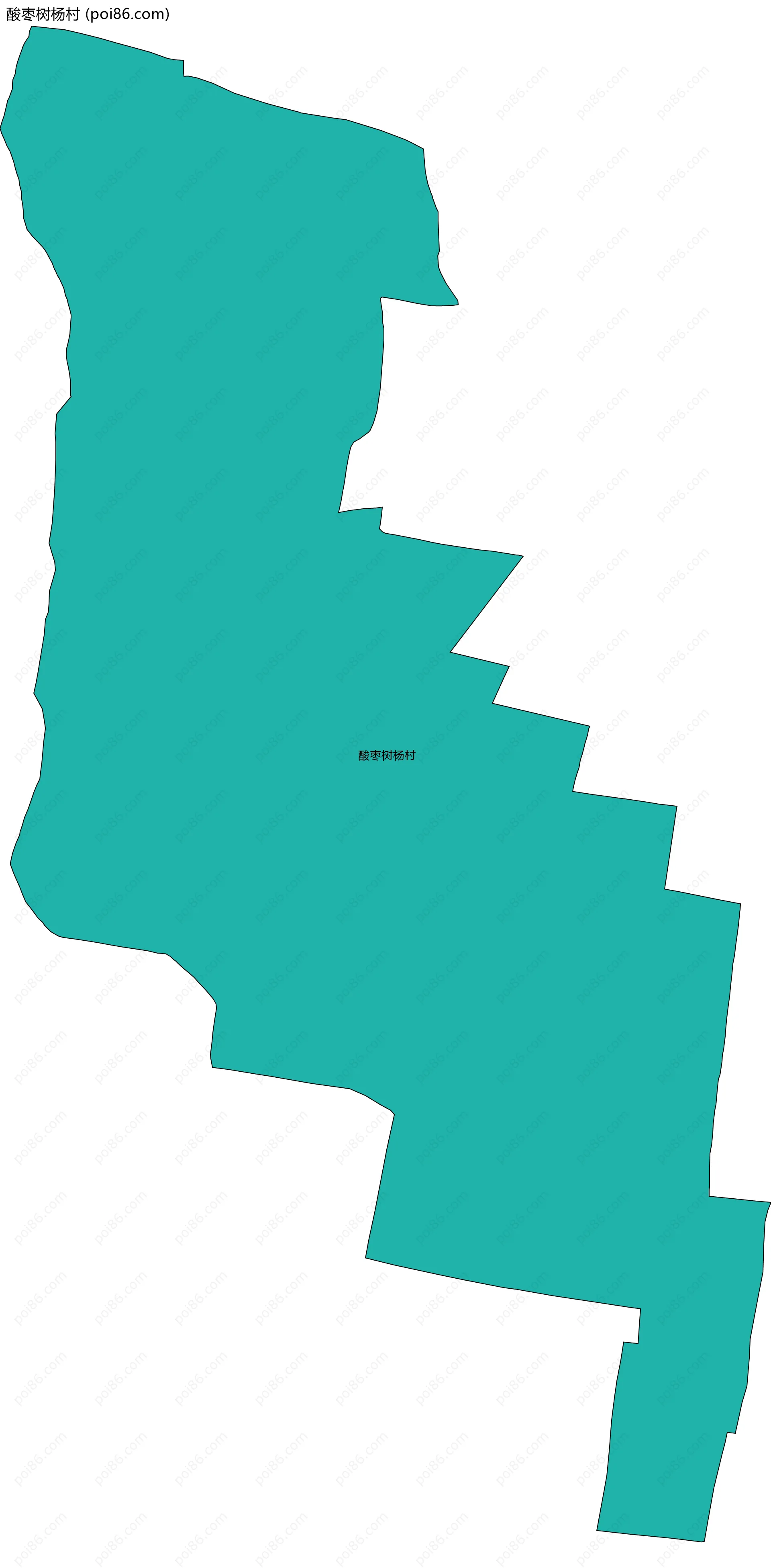 酸枣树杨村边界地图