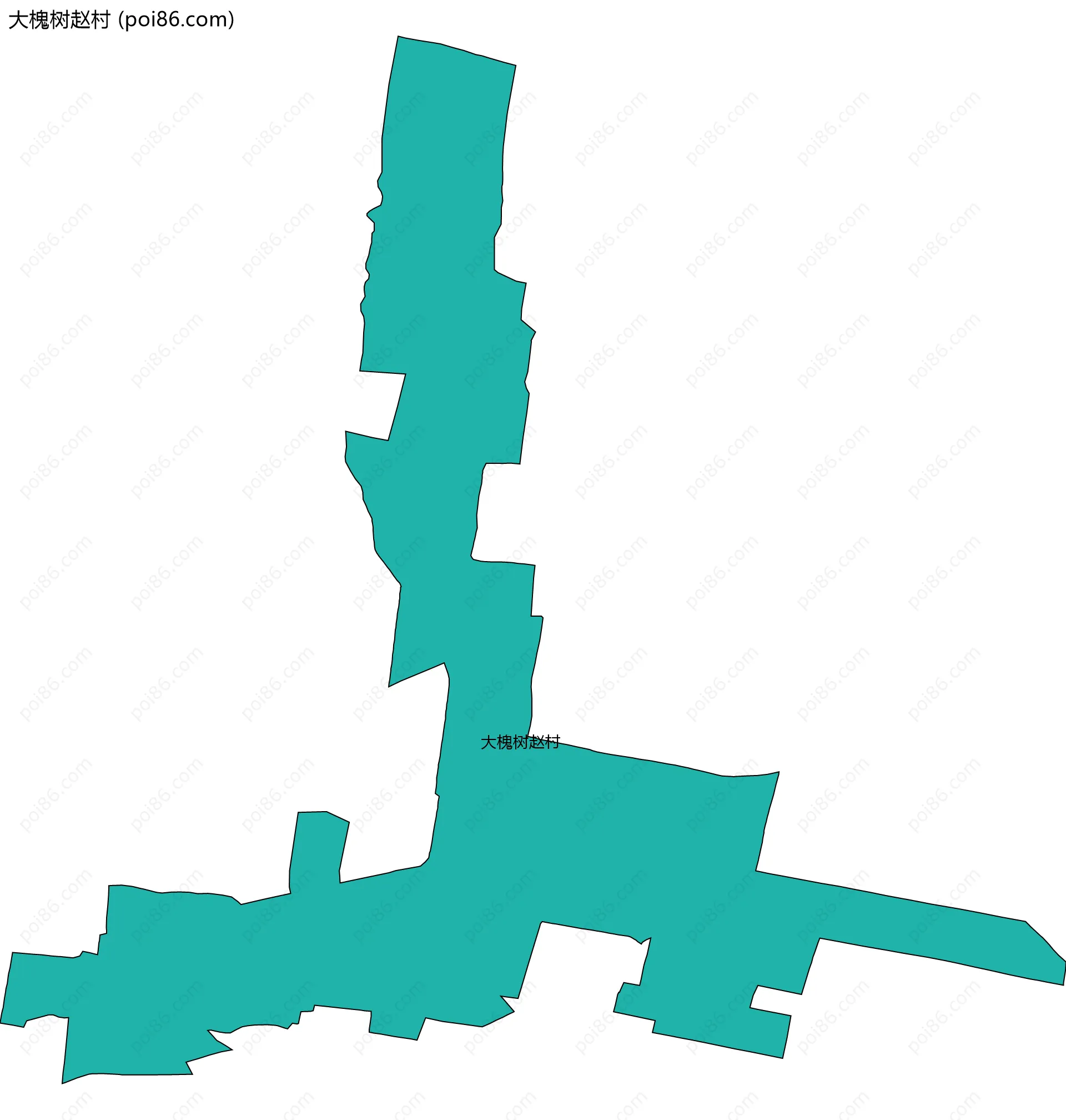 大槐树赵村边界地图