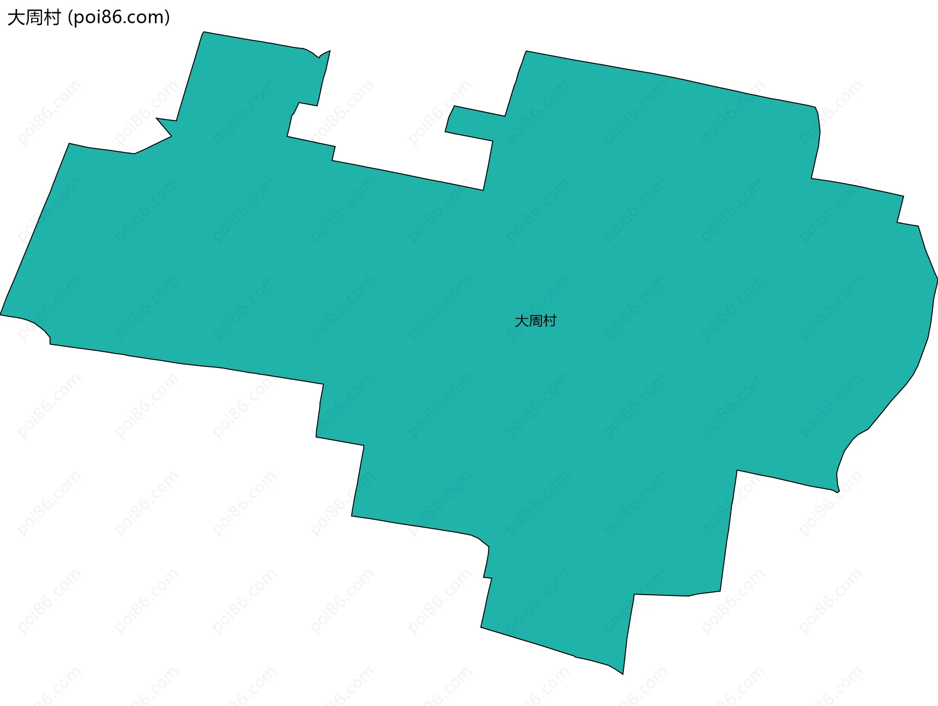 大周村边界地图