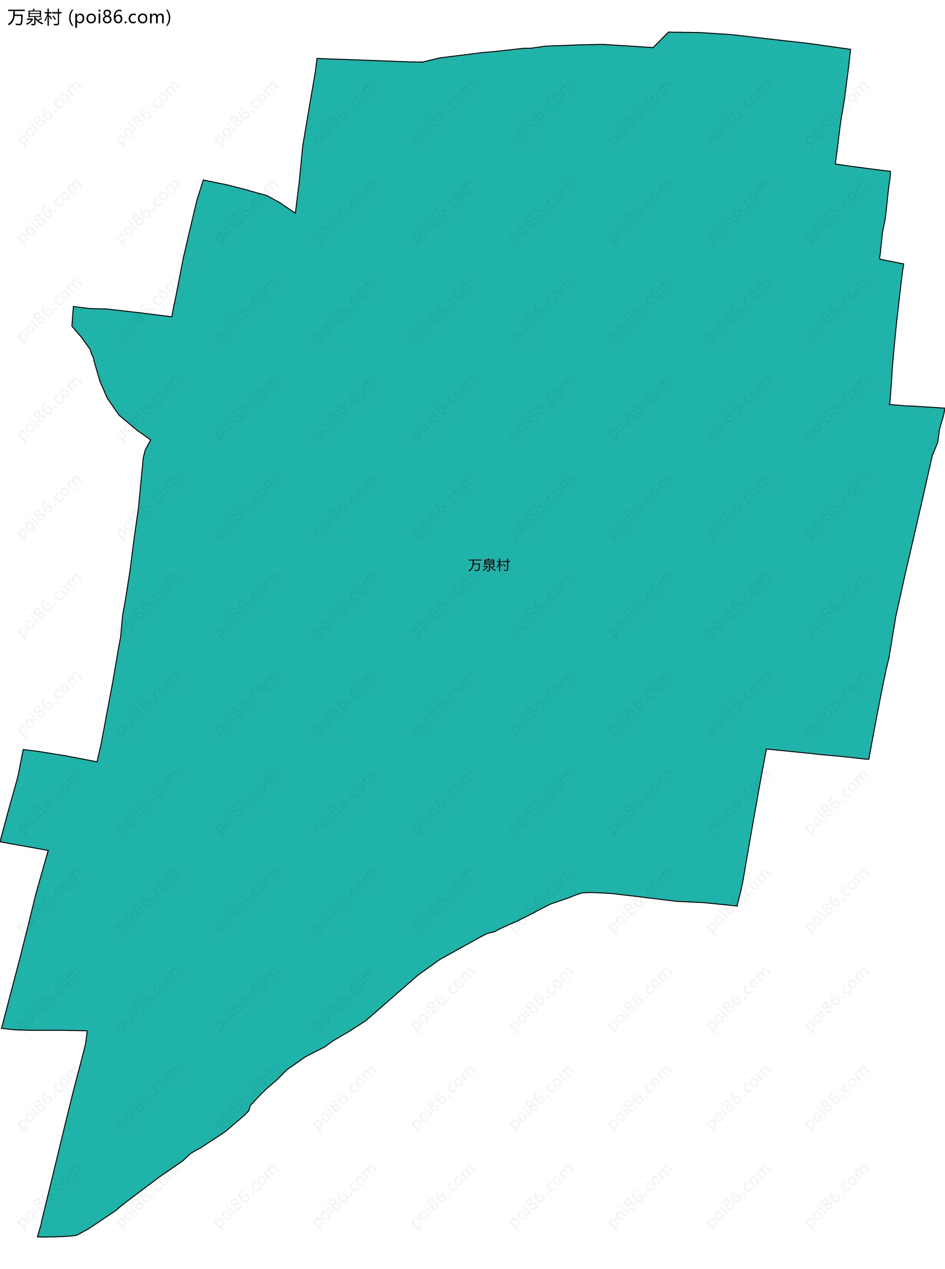 万泉村边界地图