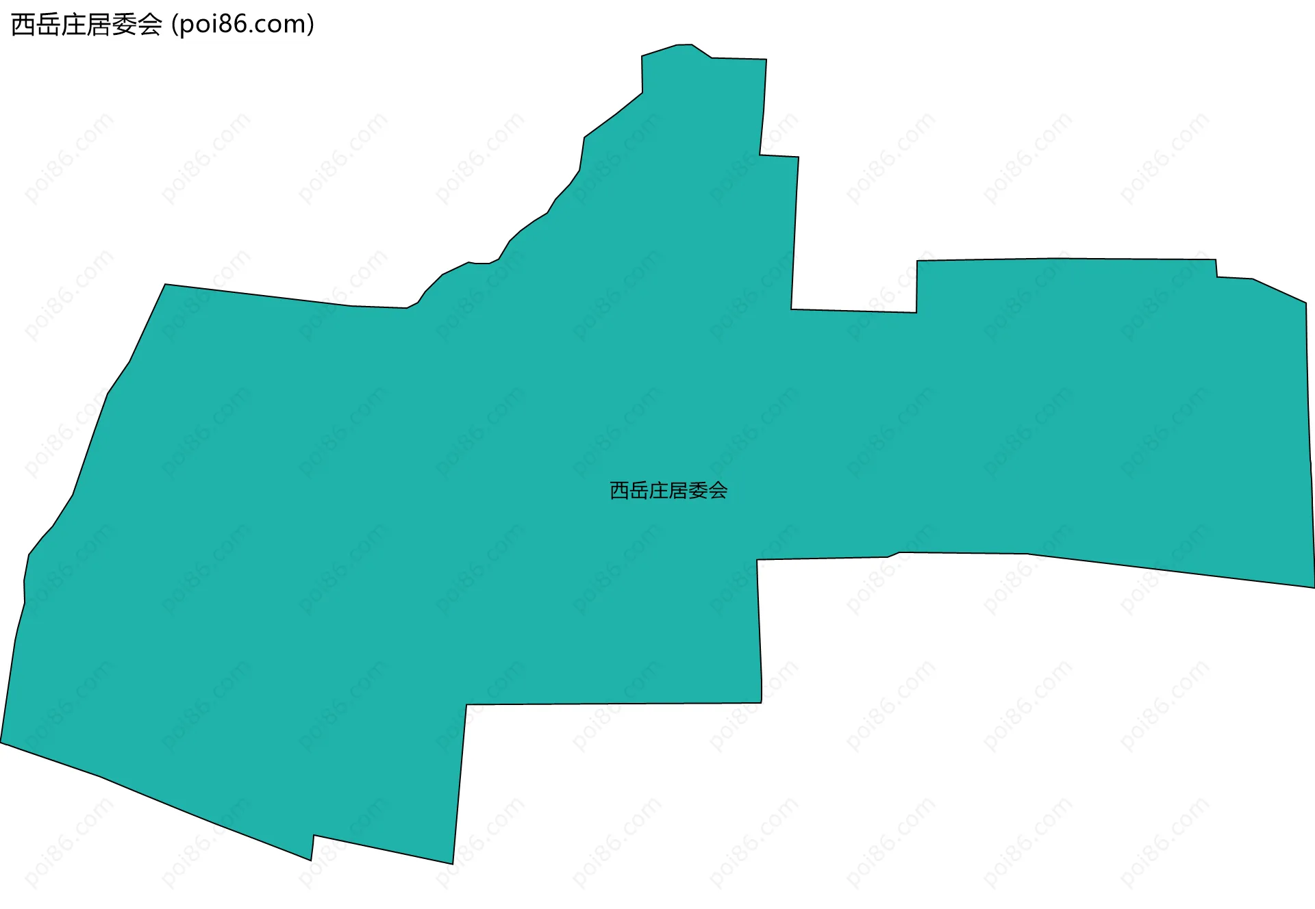 西岳庄居委会边界地图