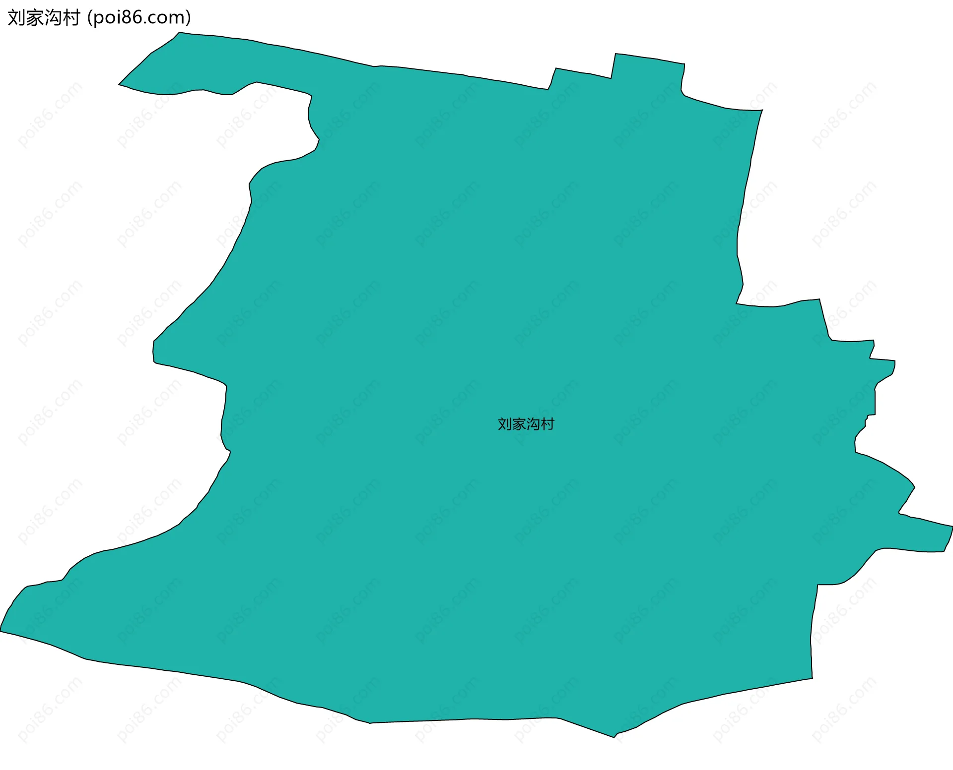 刘家沟村边界地图