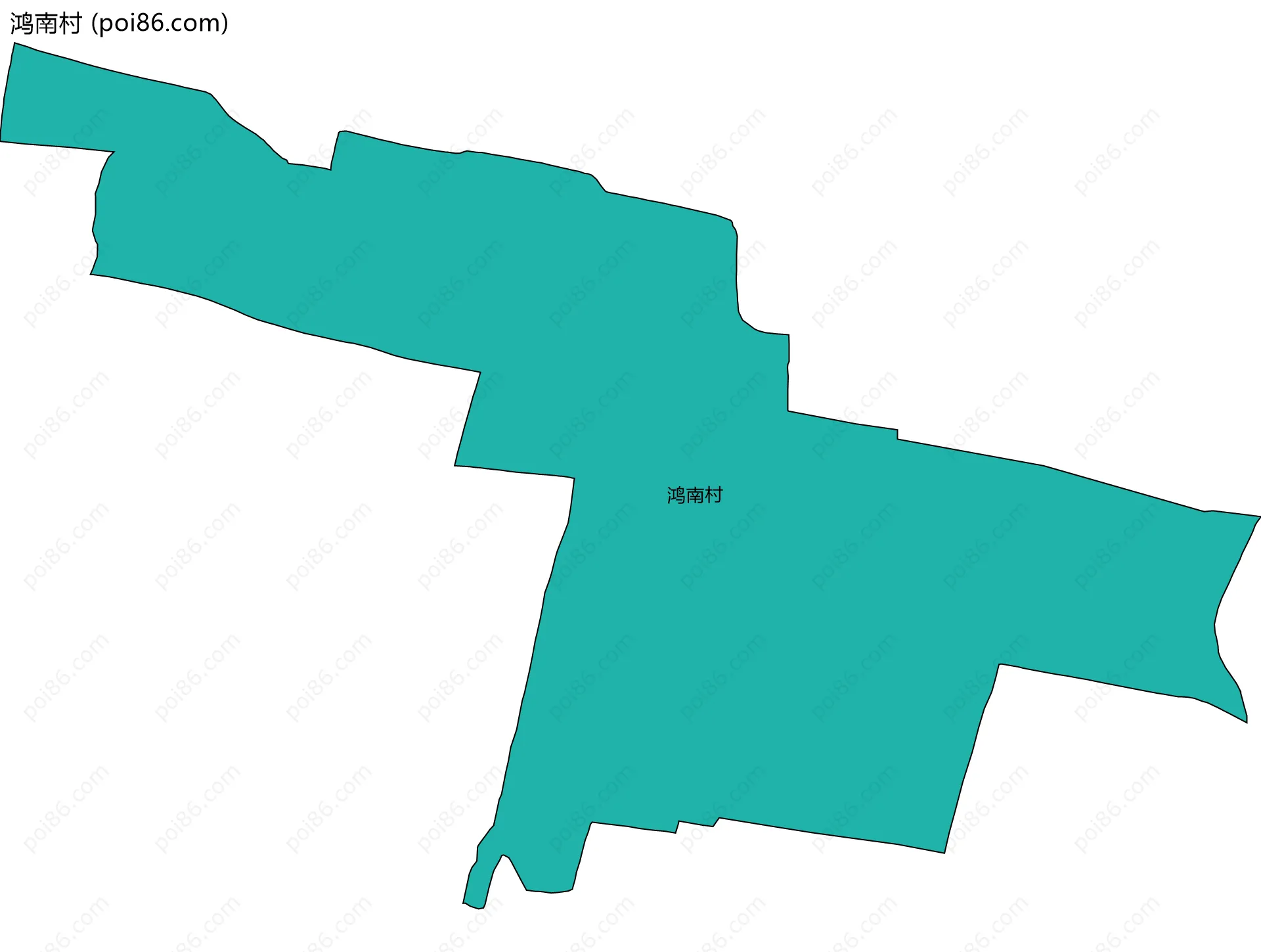 鸿南村边界地图
