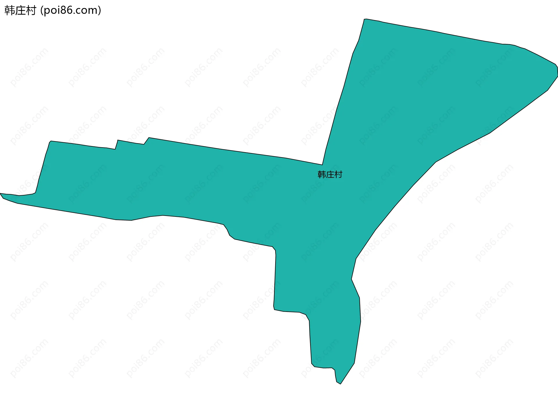 韩庄村边界地图