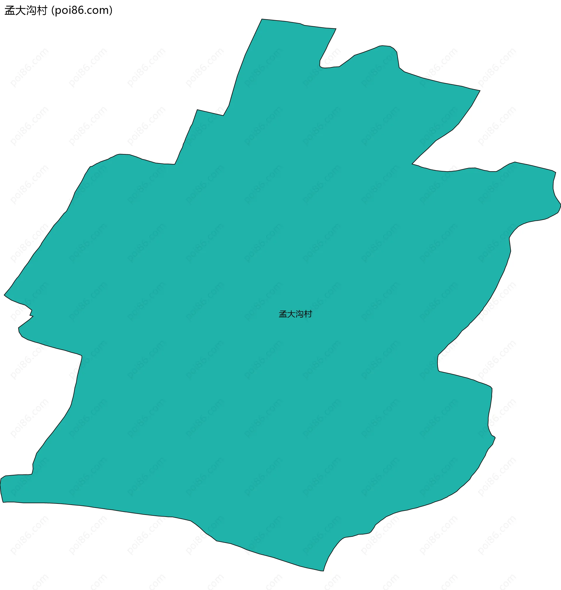 孟大沟村边界地图