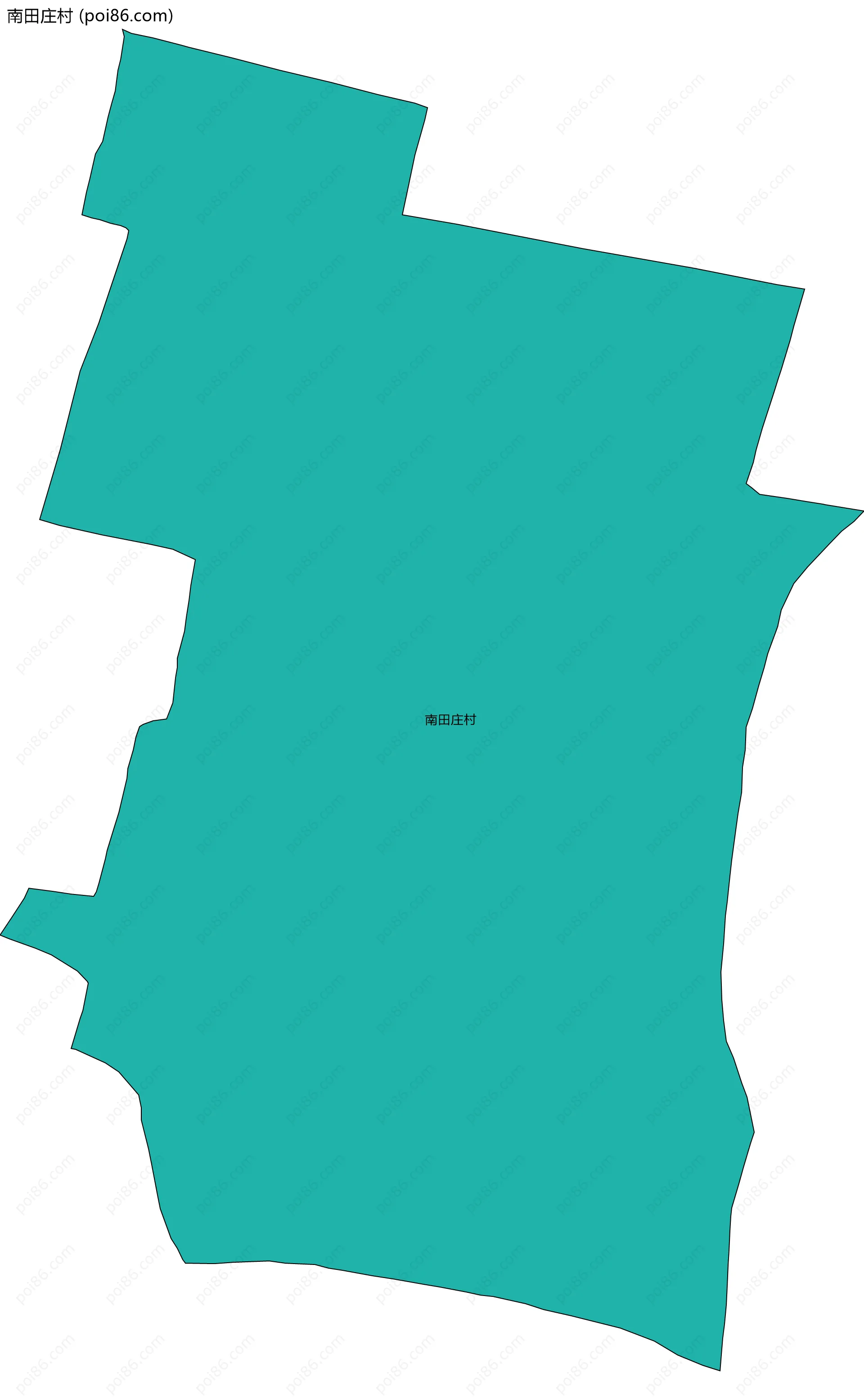 南田庄村边界地图