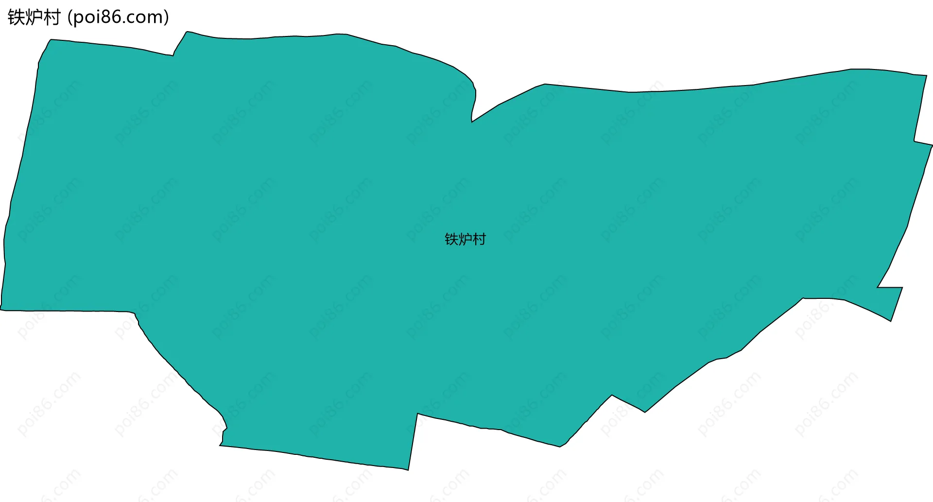 铁炉村边界地图