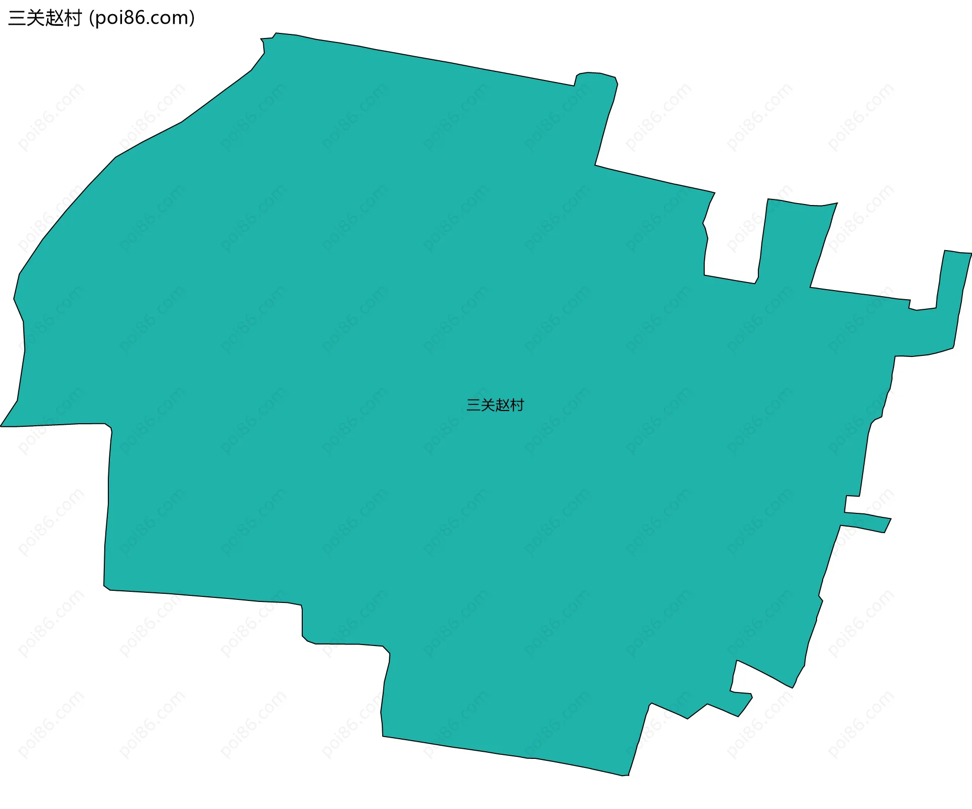 三关赵村边界地图