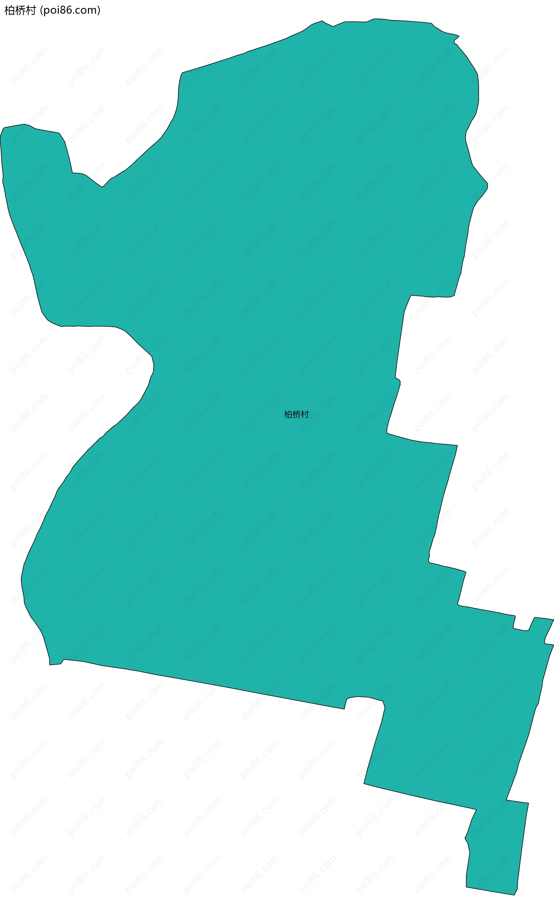 柏桥村边界地图