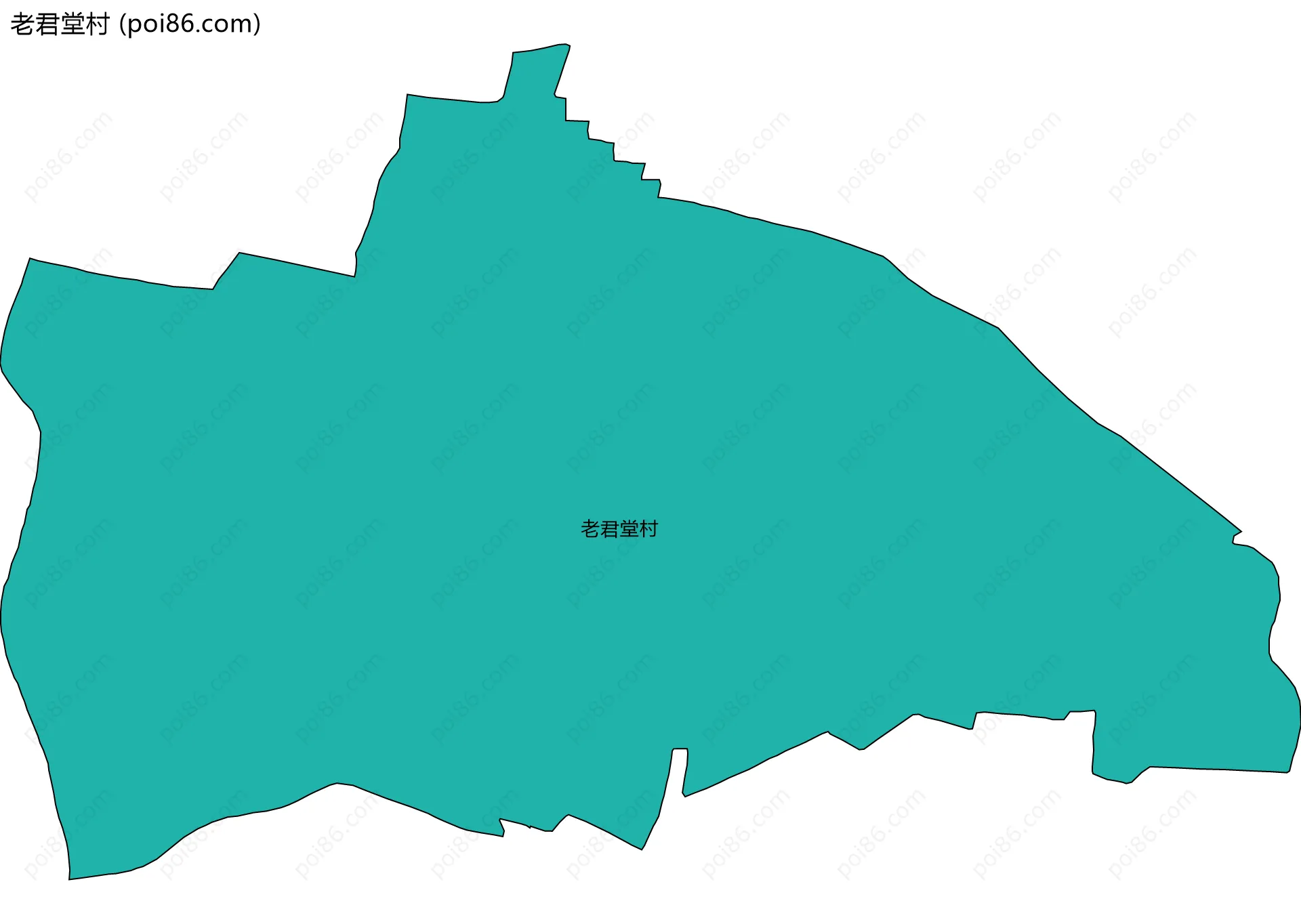 老君堂村边界地图