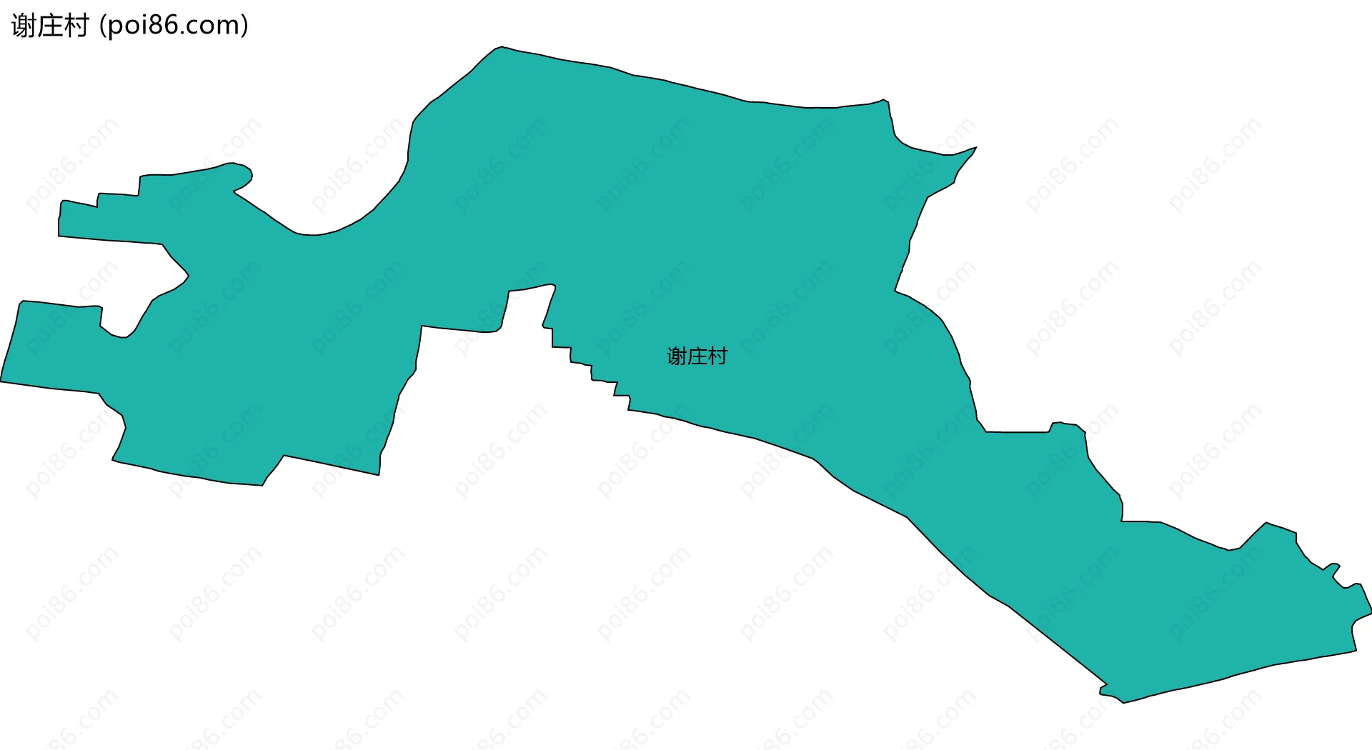 谢庄村边界地图