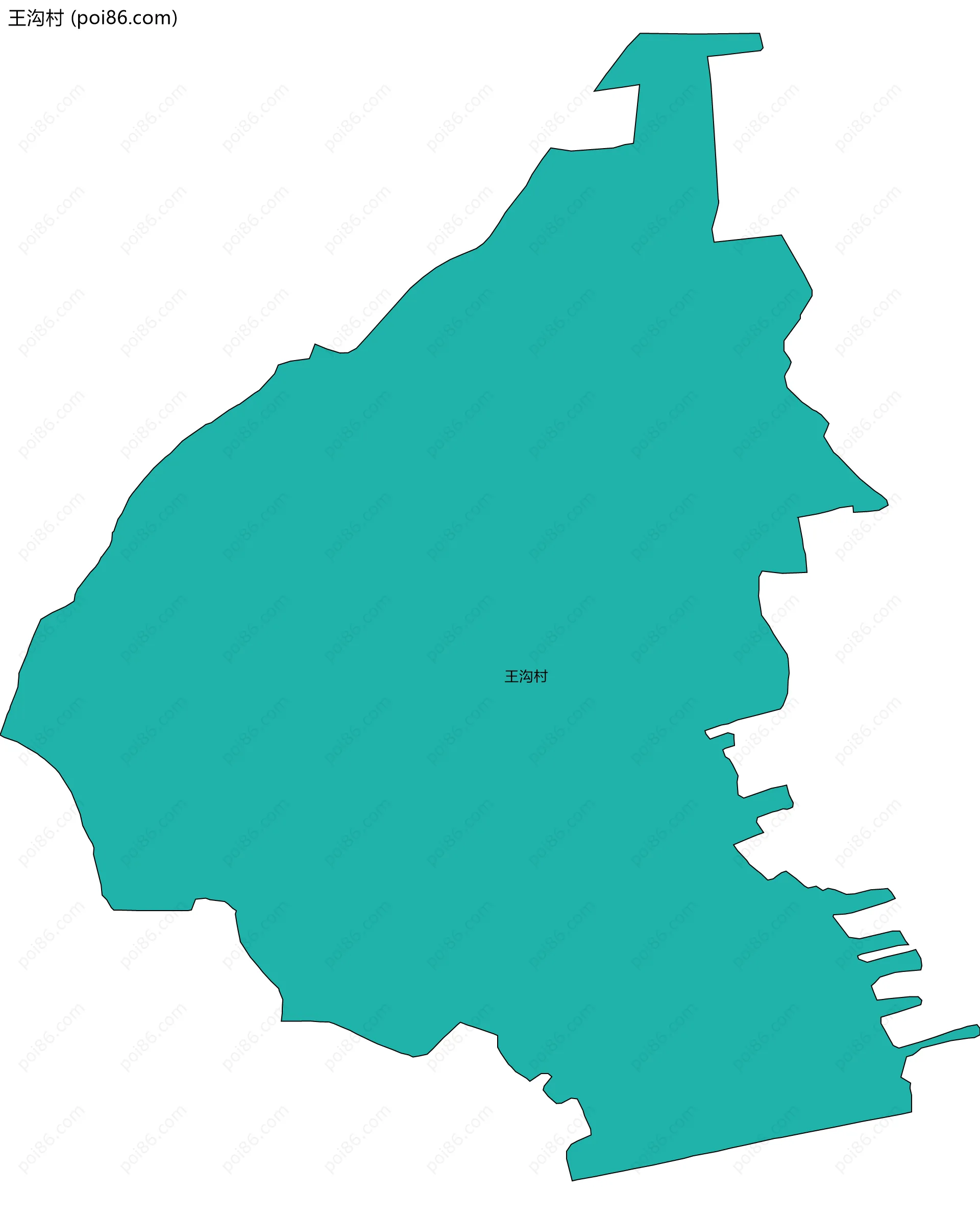 王沟村边界地图