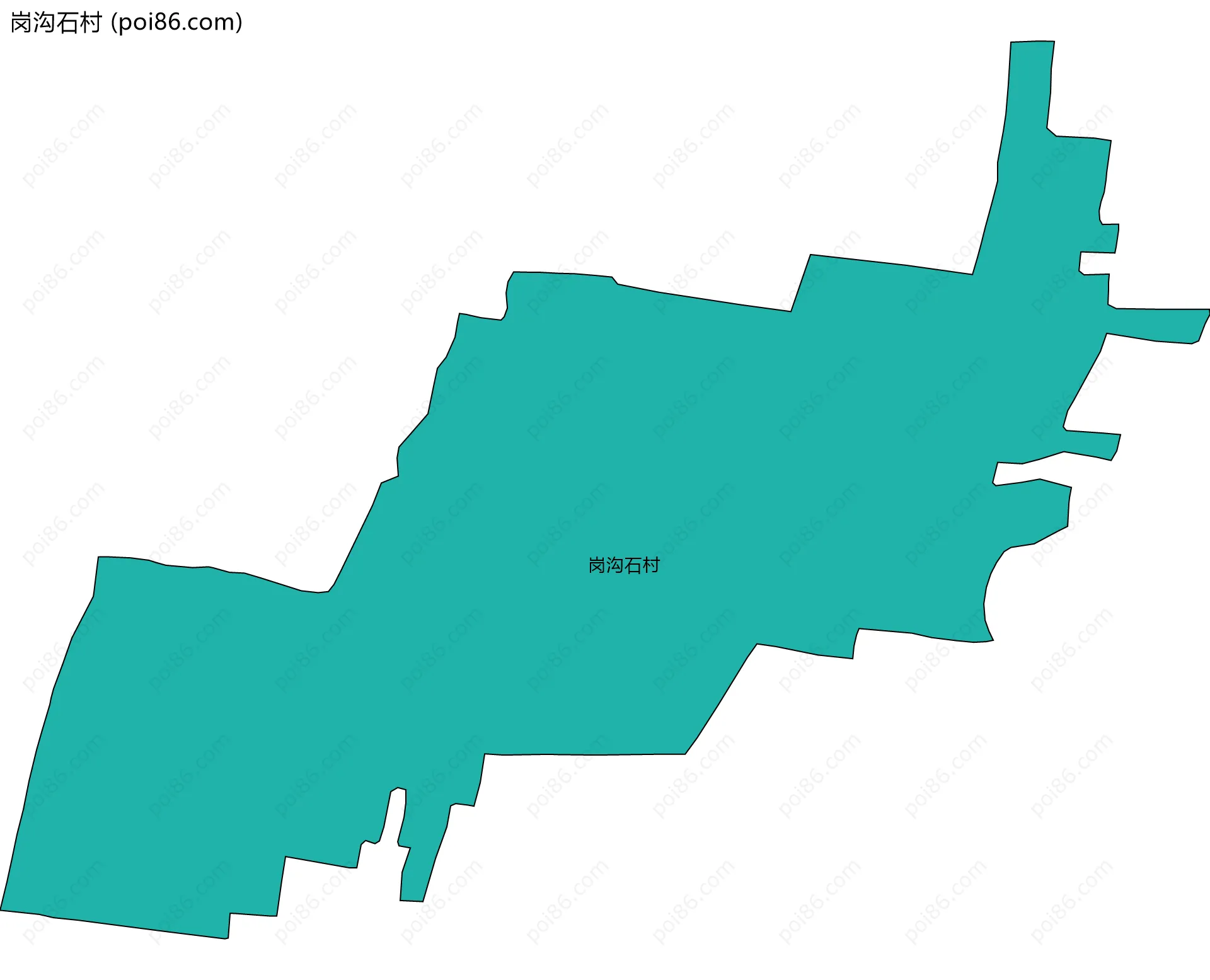 岗沟石村边界地图