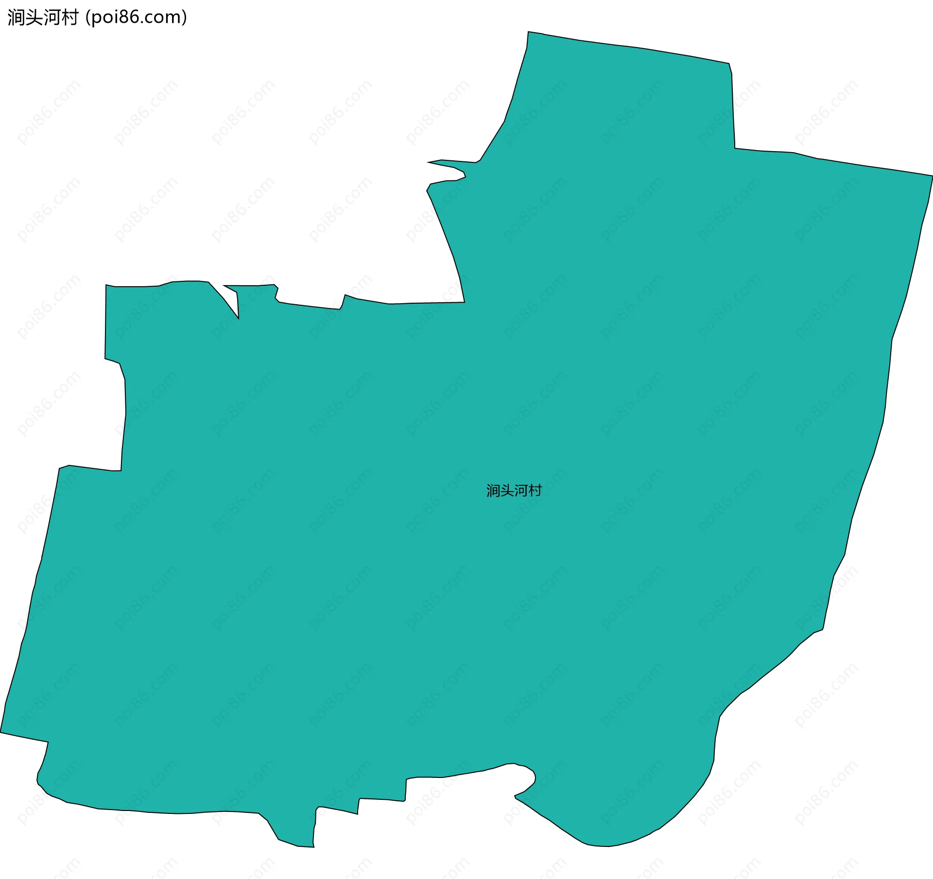 涧头河村边界地图