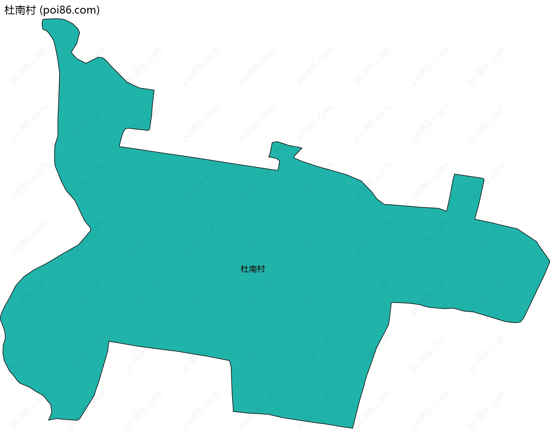 杜南村边界地图