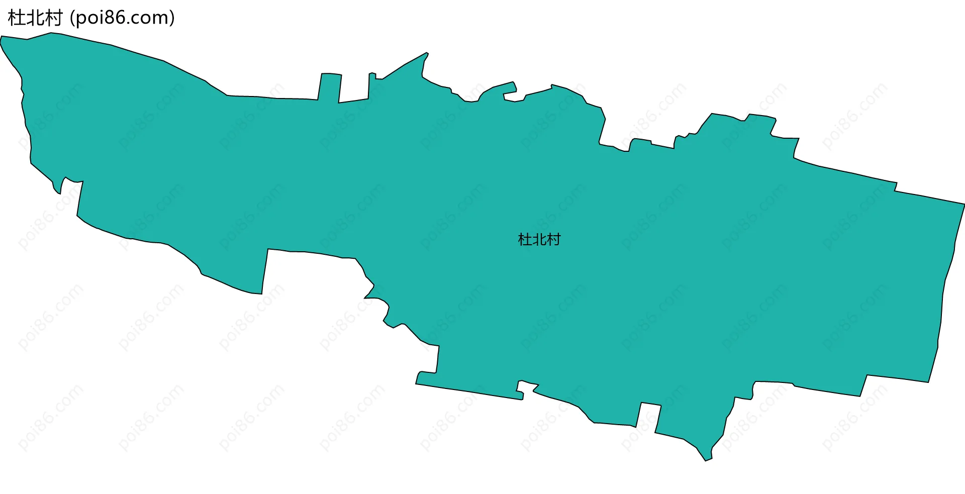 杜北村边界地图