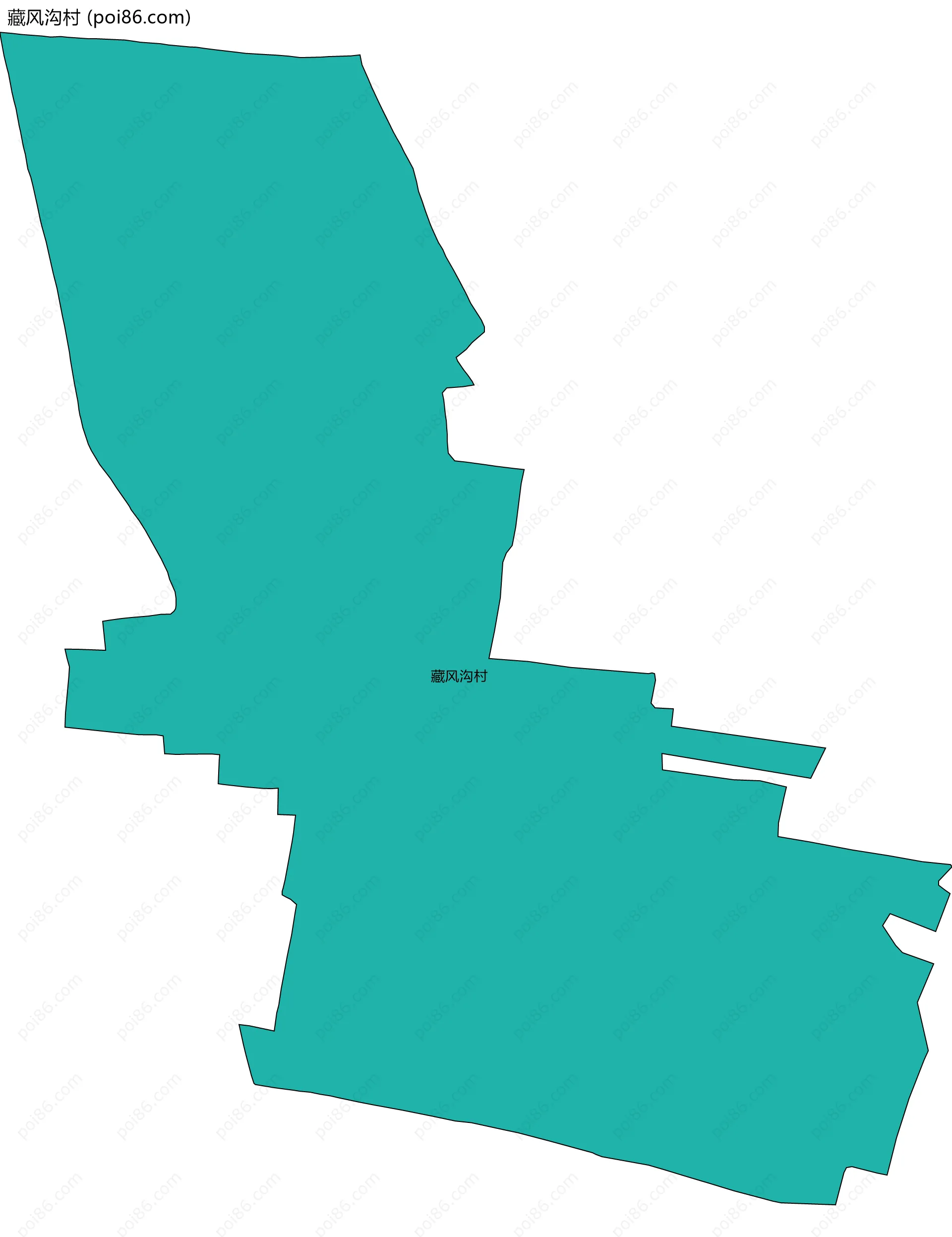 藏风沟村边界地图