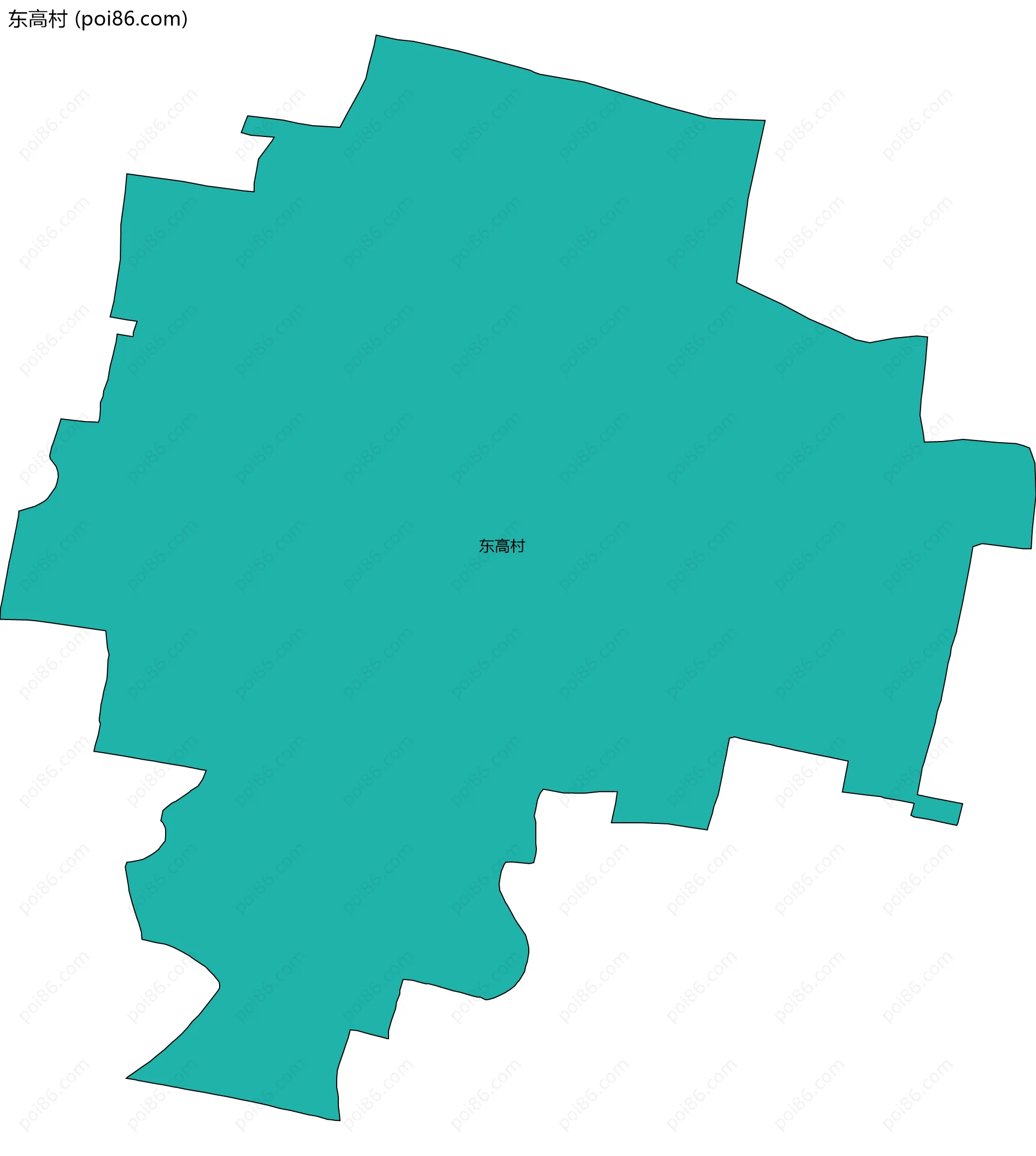 东高村边界地图