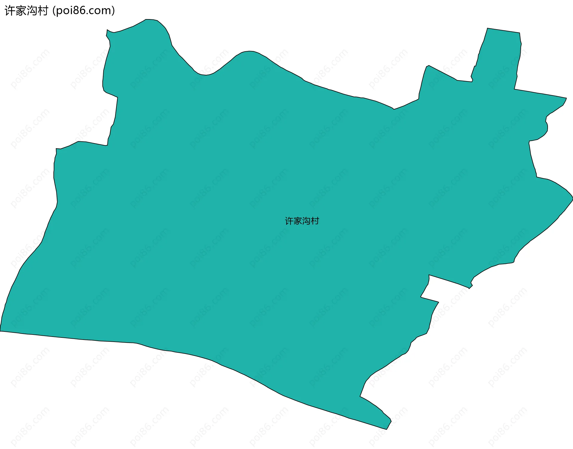 许家沟村边界地图