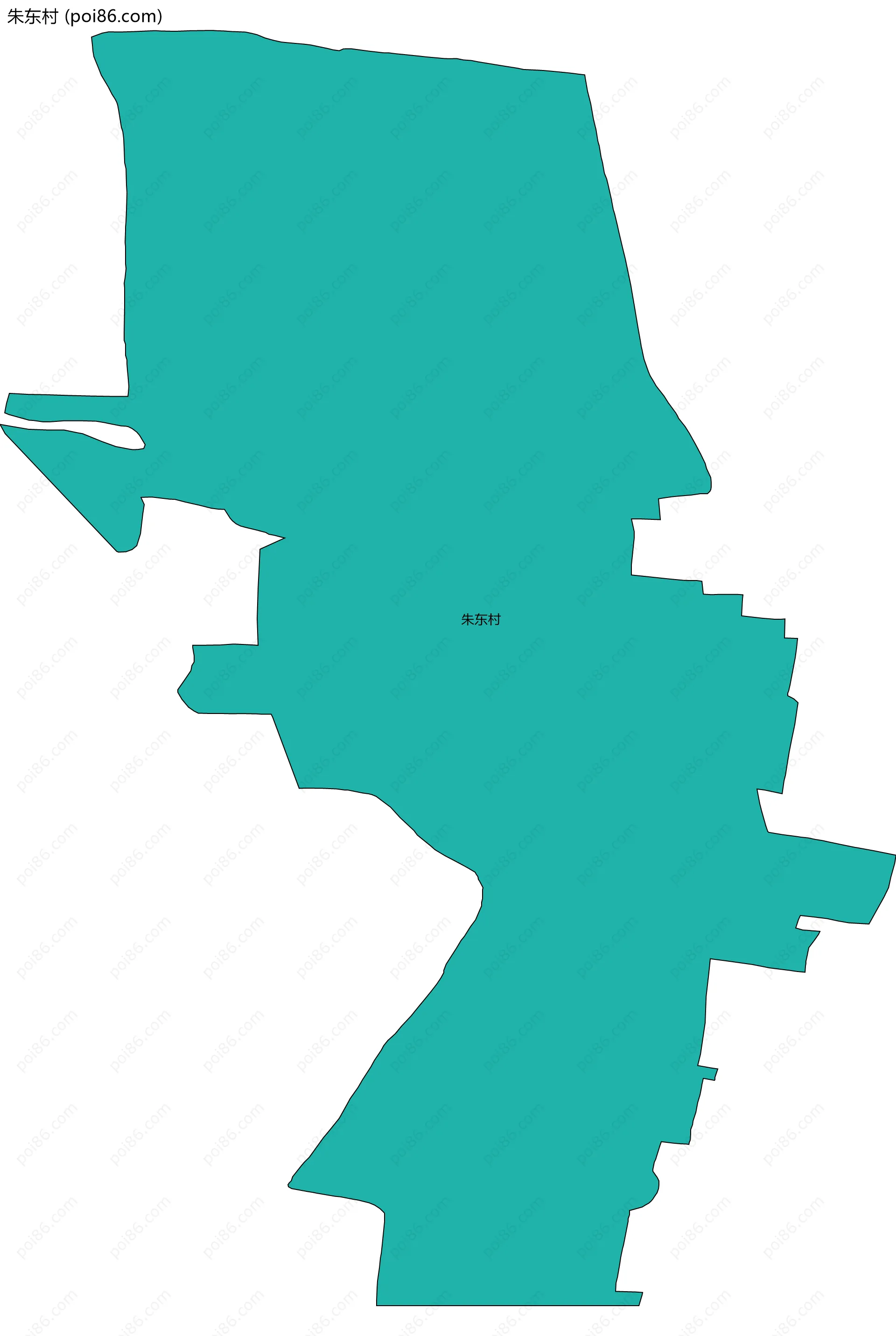 朱东村边界地图