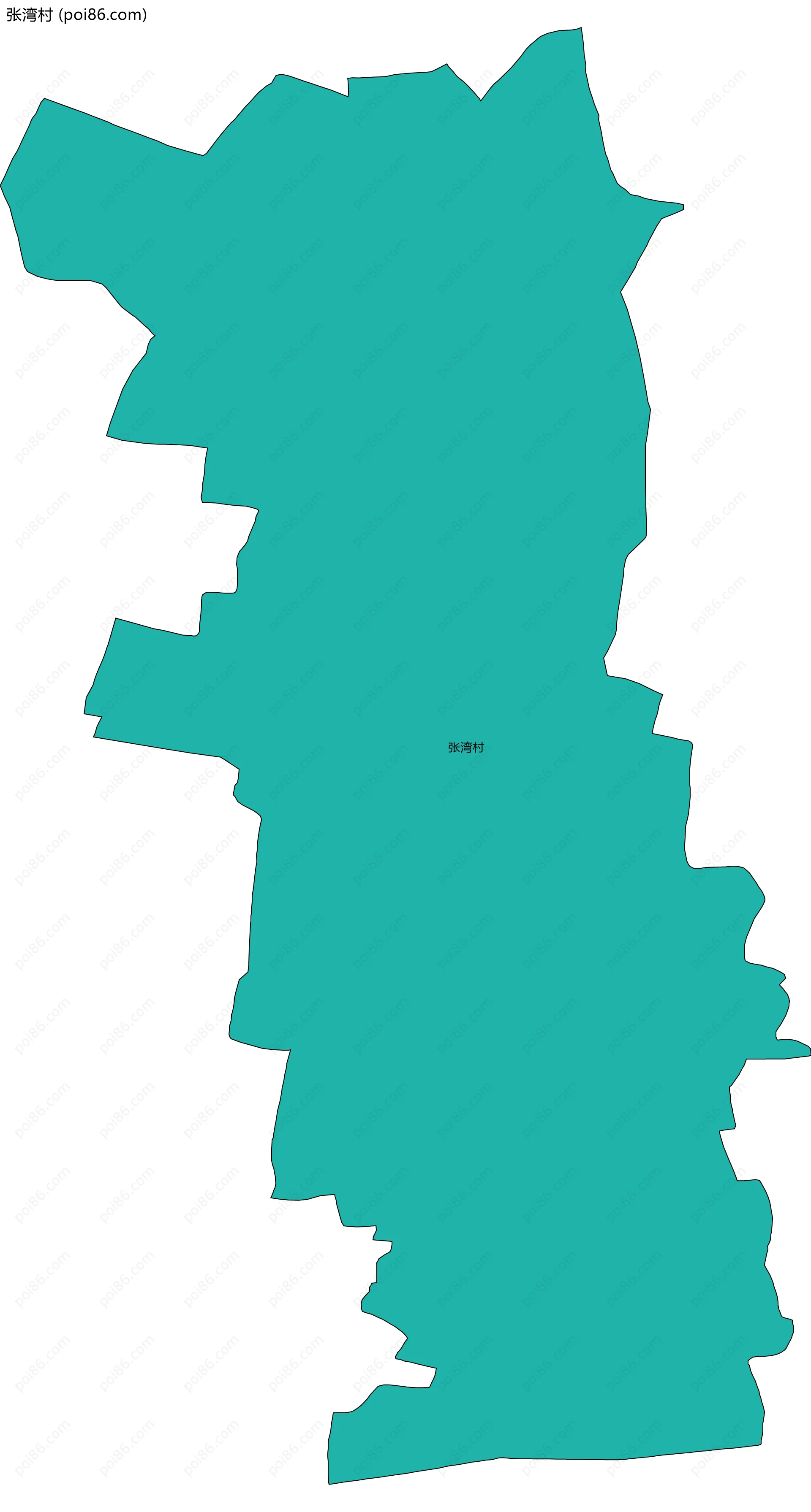 张湾村边界地图