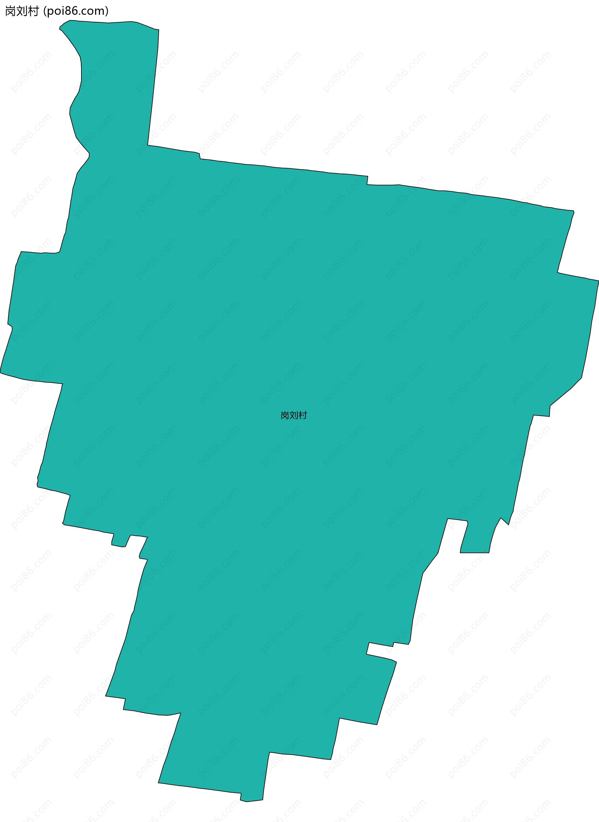 岗刘村边界地图