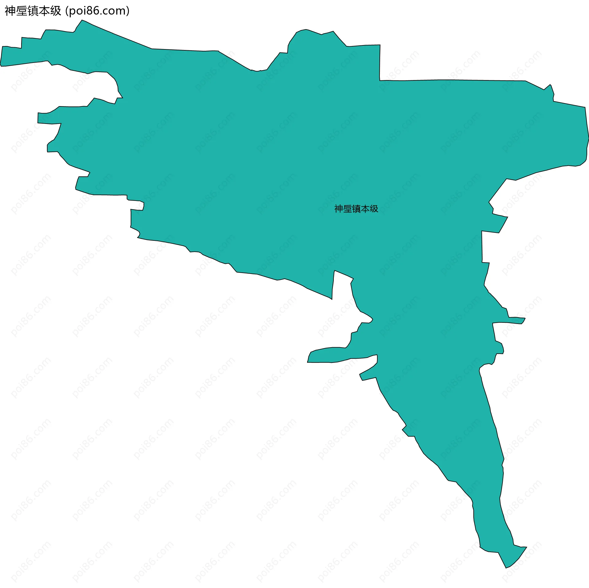 神垕镇本级边界地图