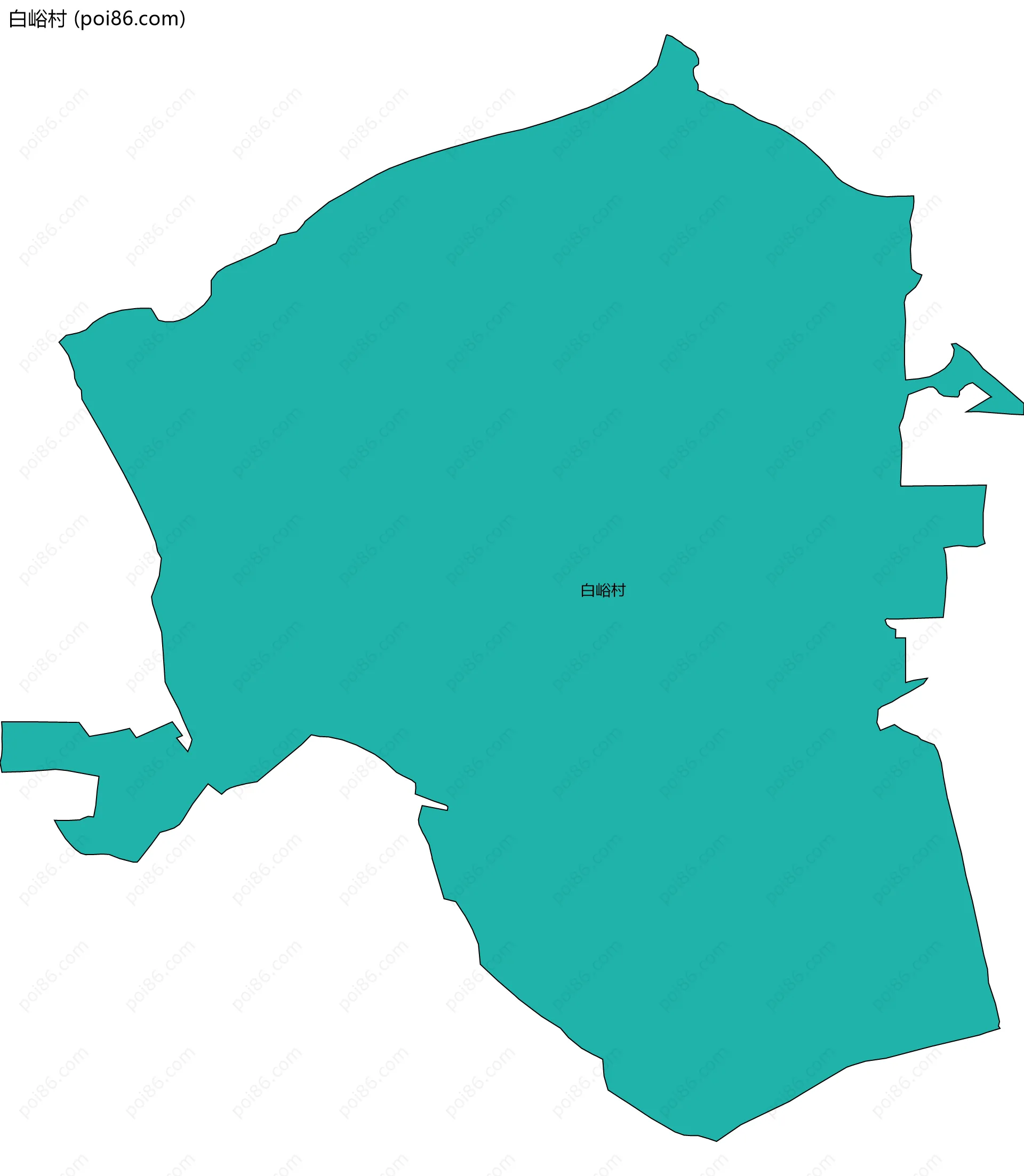 白峪村边界地图