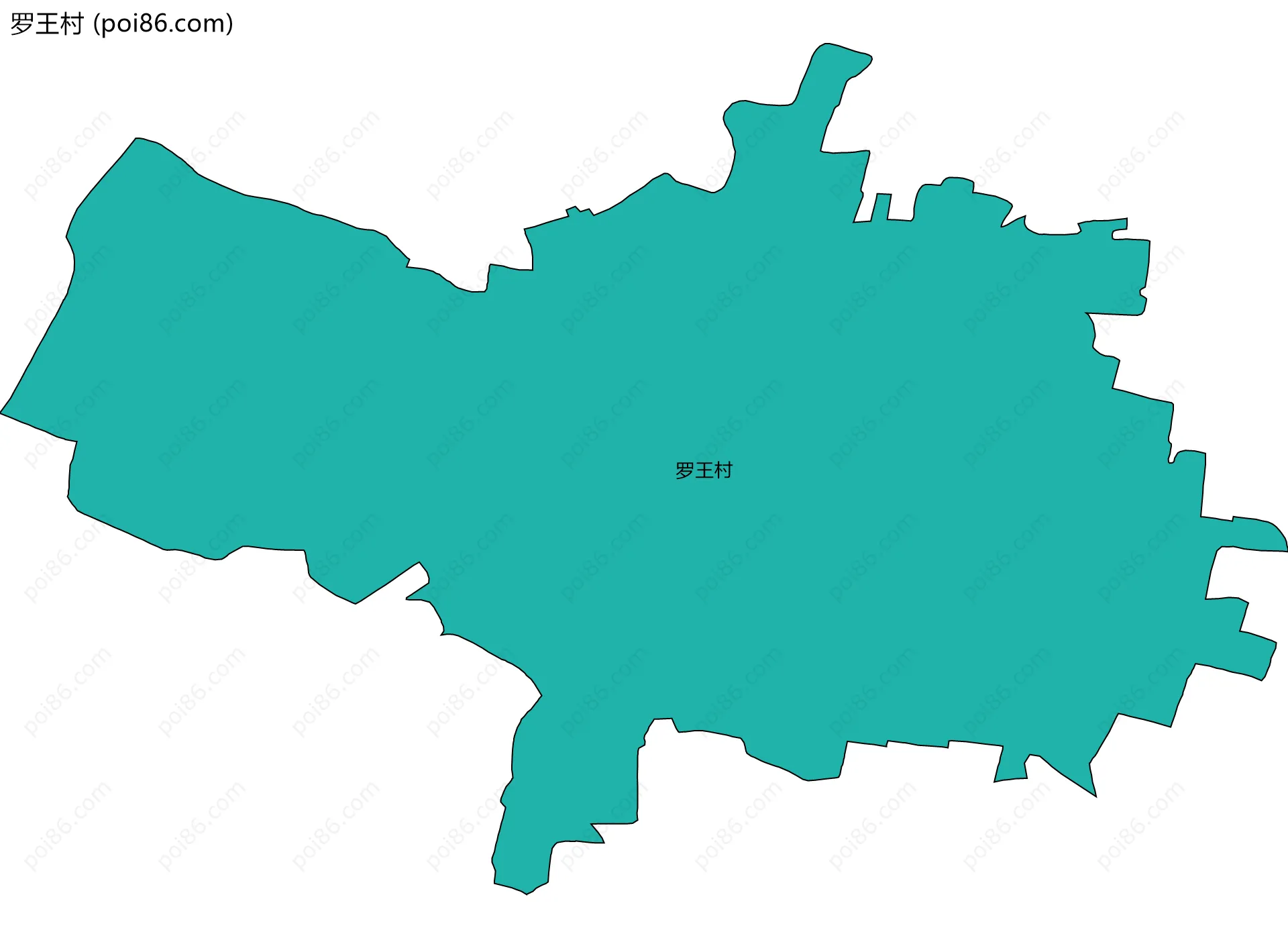 罗王村边界地图
