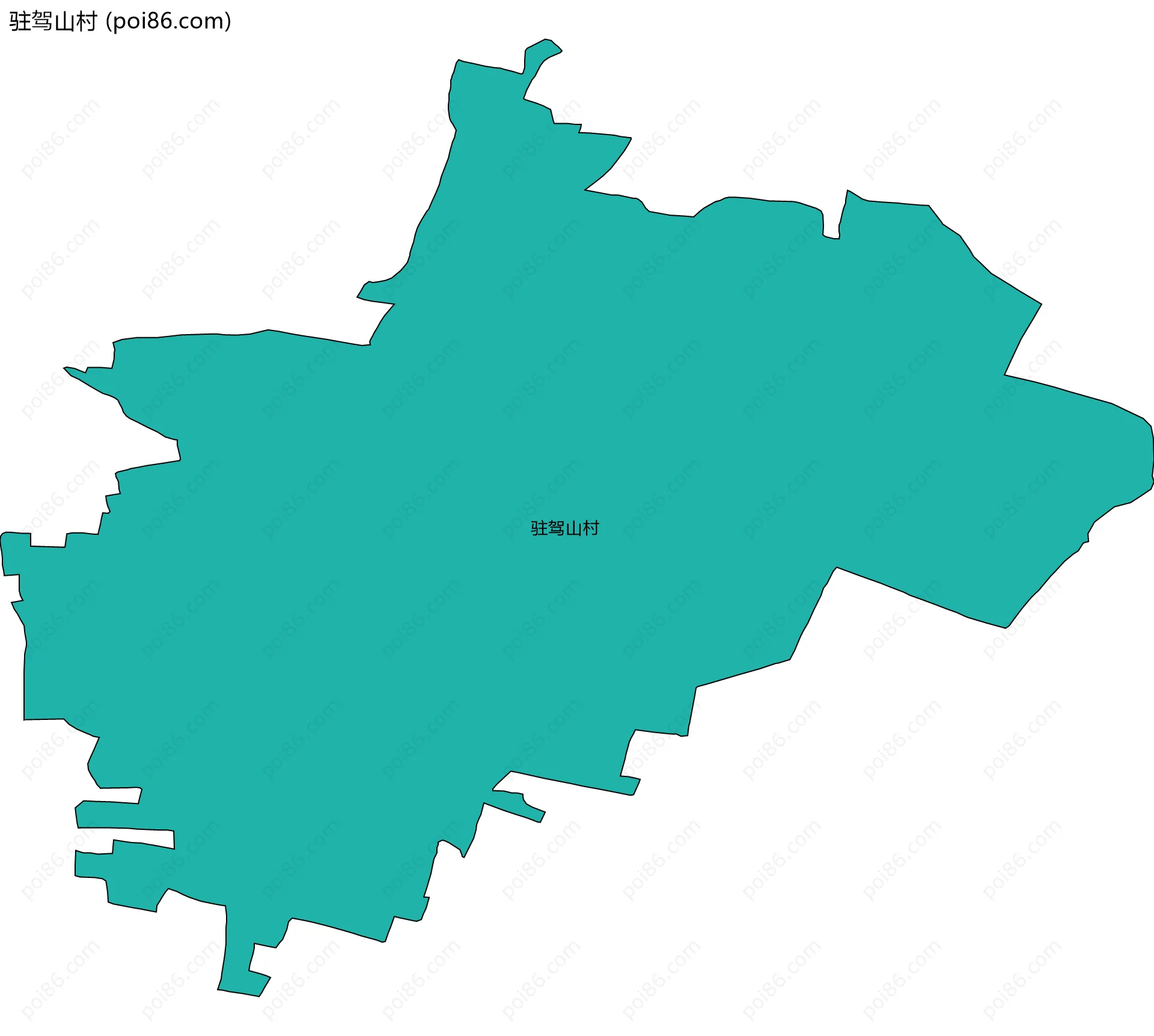 驻驾山村边界地图