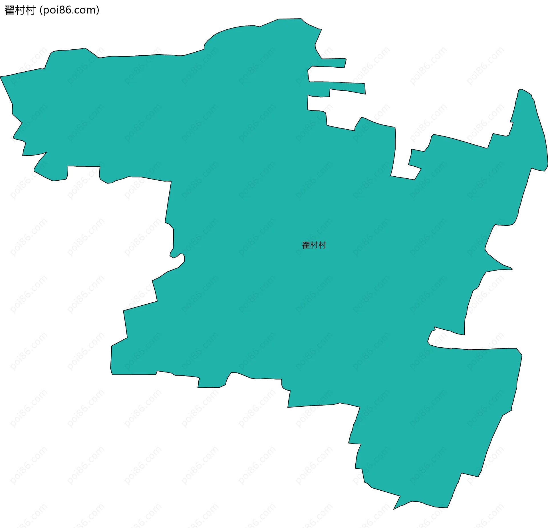 翟村村边界地图