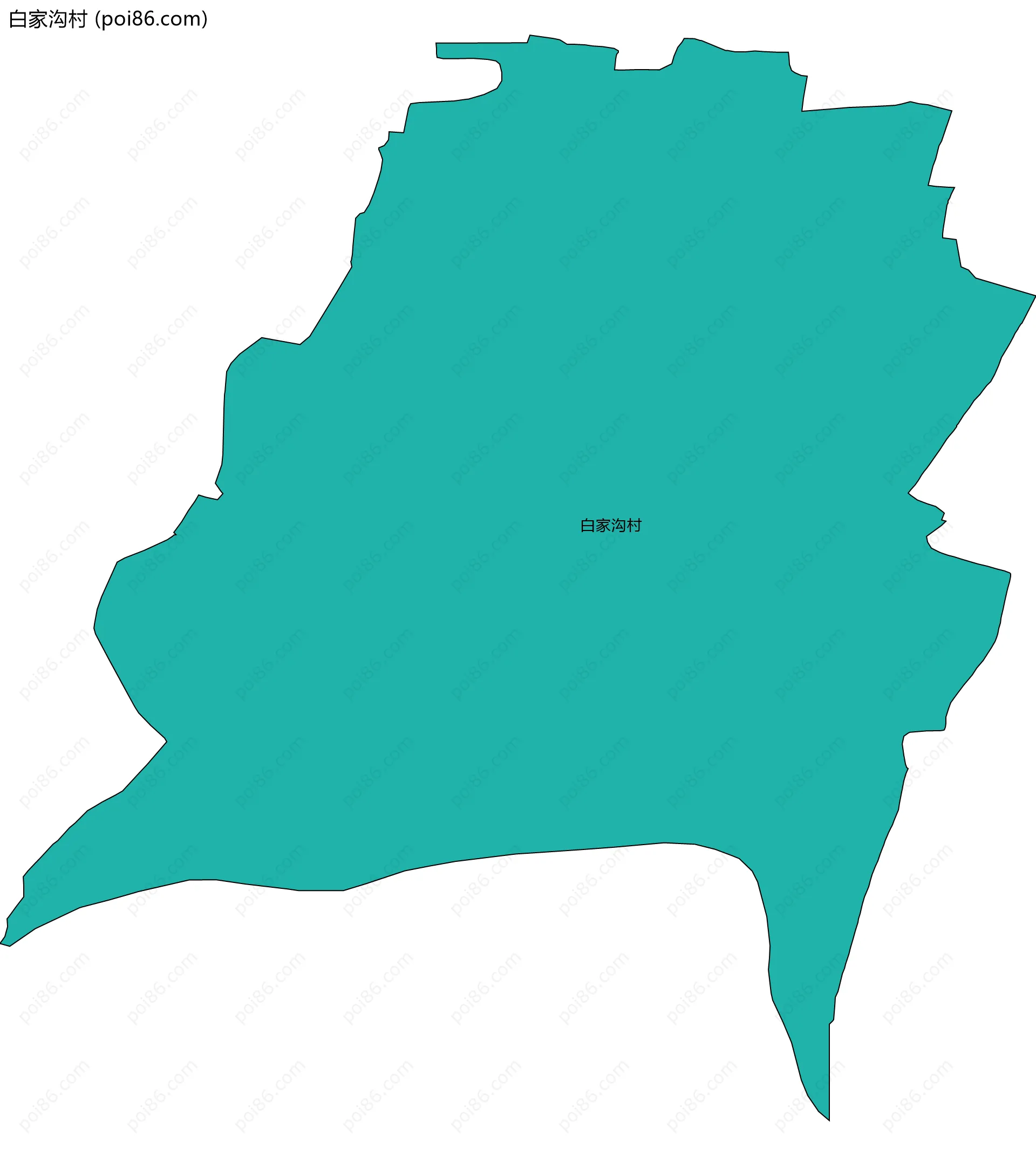 白家沟村边界地图