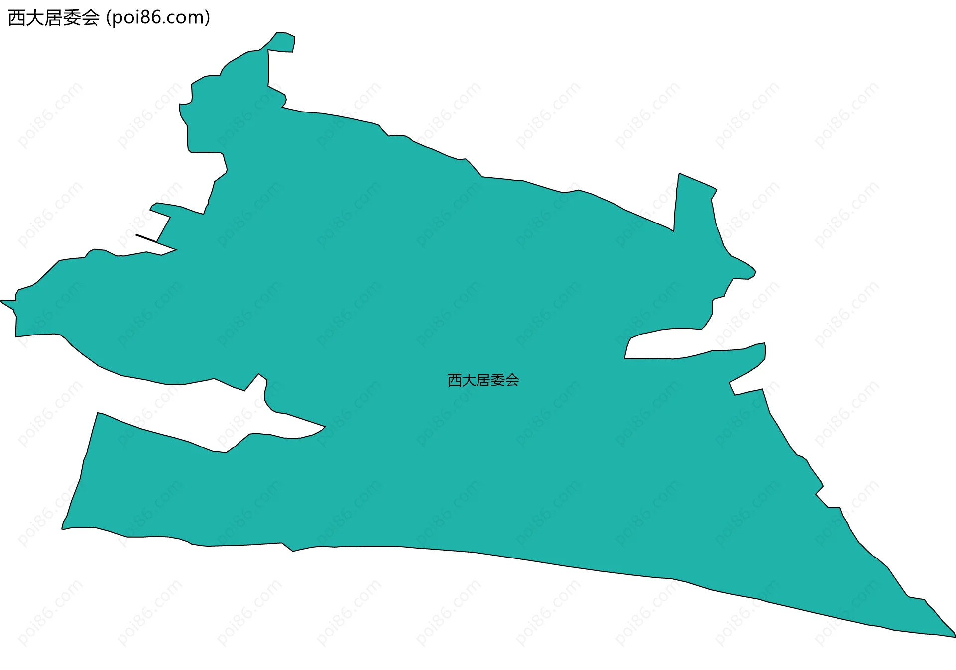 西大居委会边界地图
