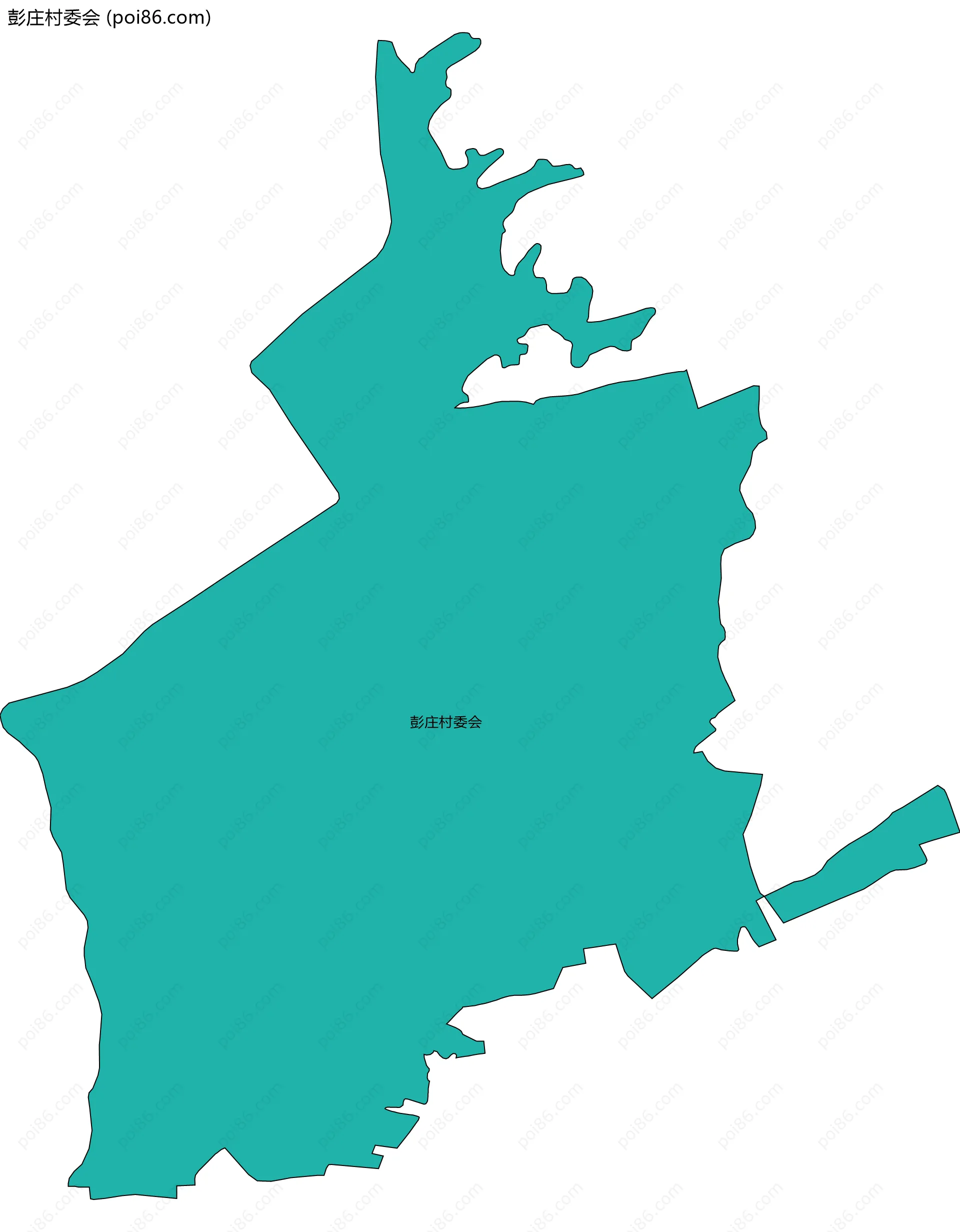 彭庄村委会边界地图