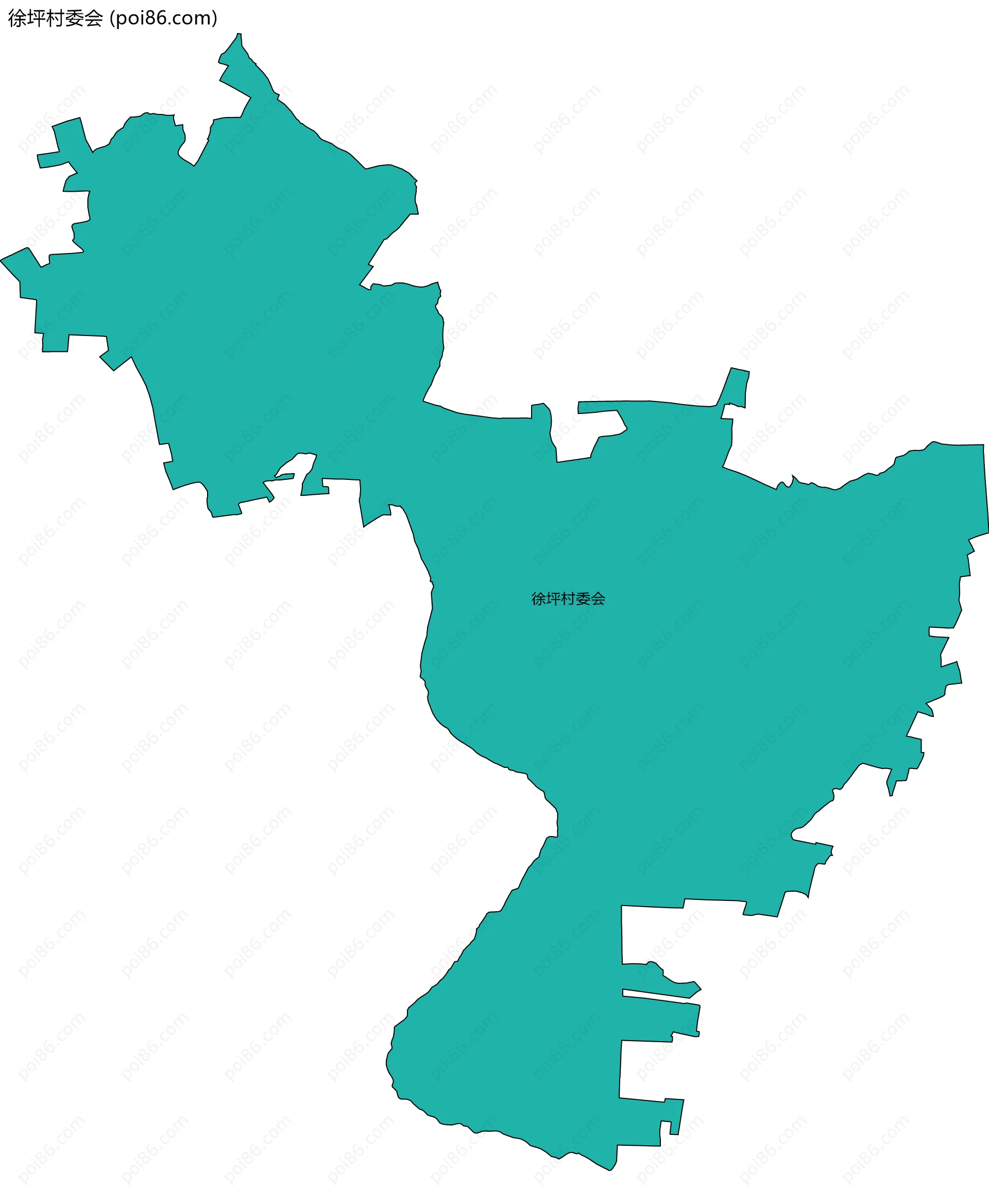 徐坪村委会边界地图