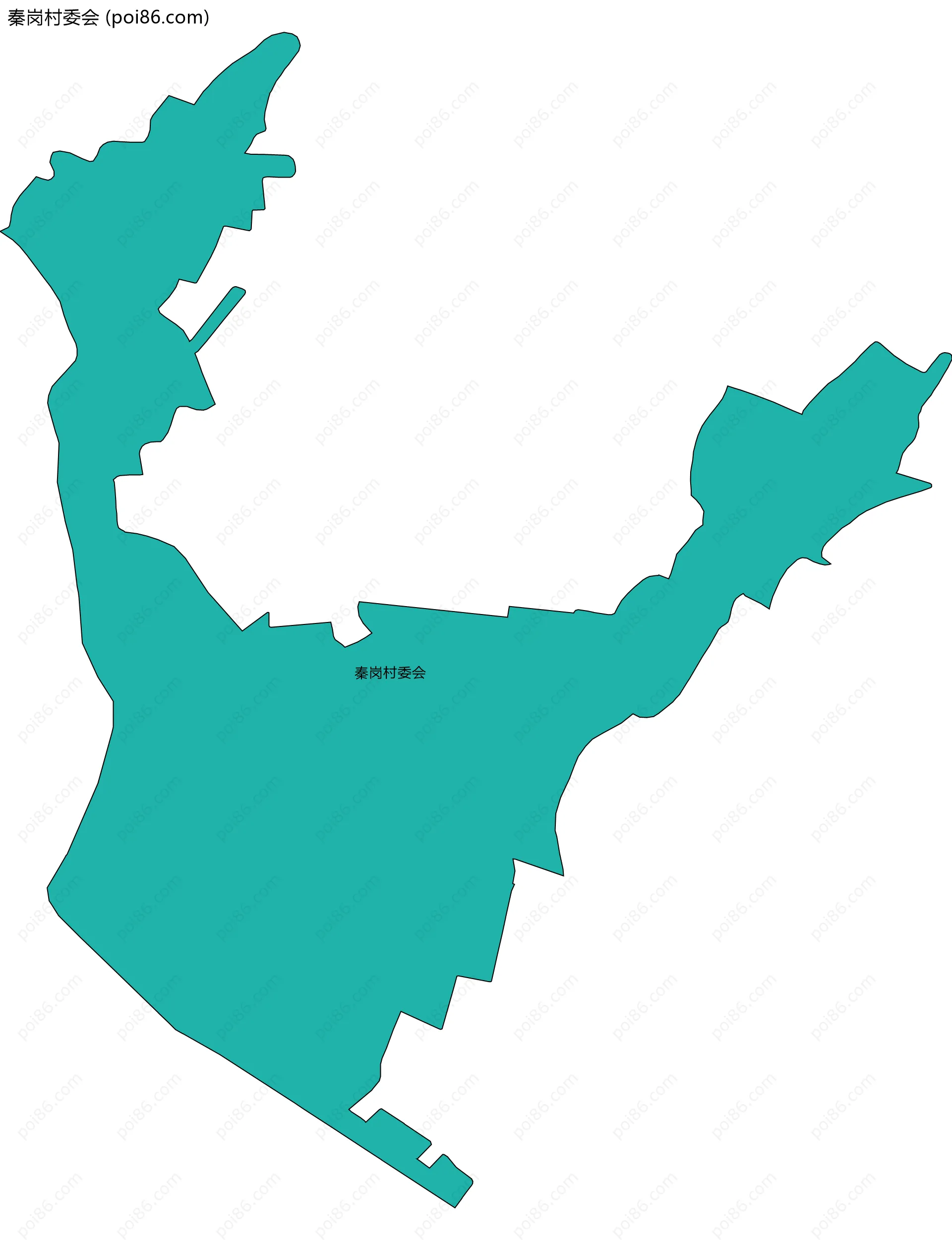 秦岗村委会边界地图