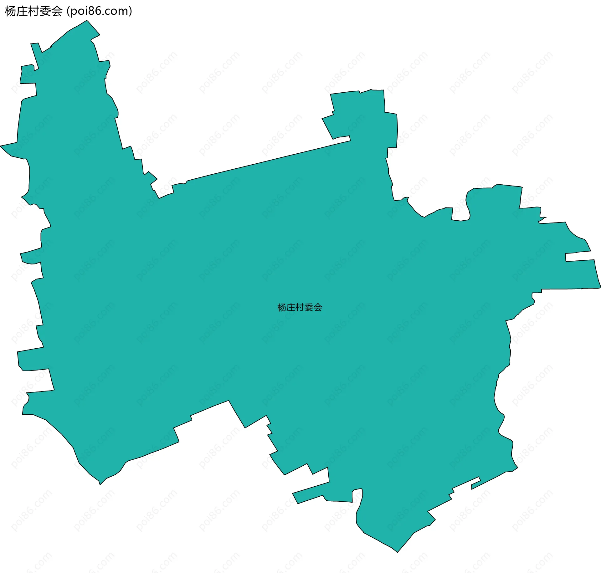 杨庄村委会边界地图