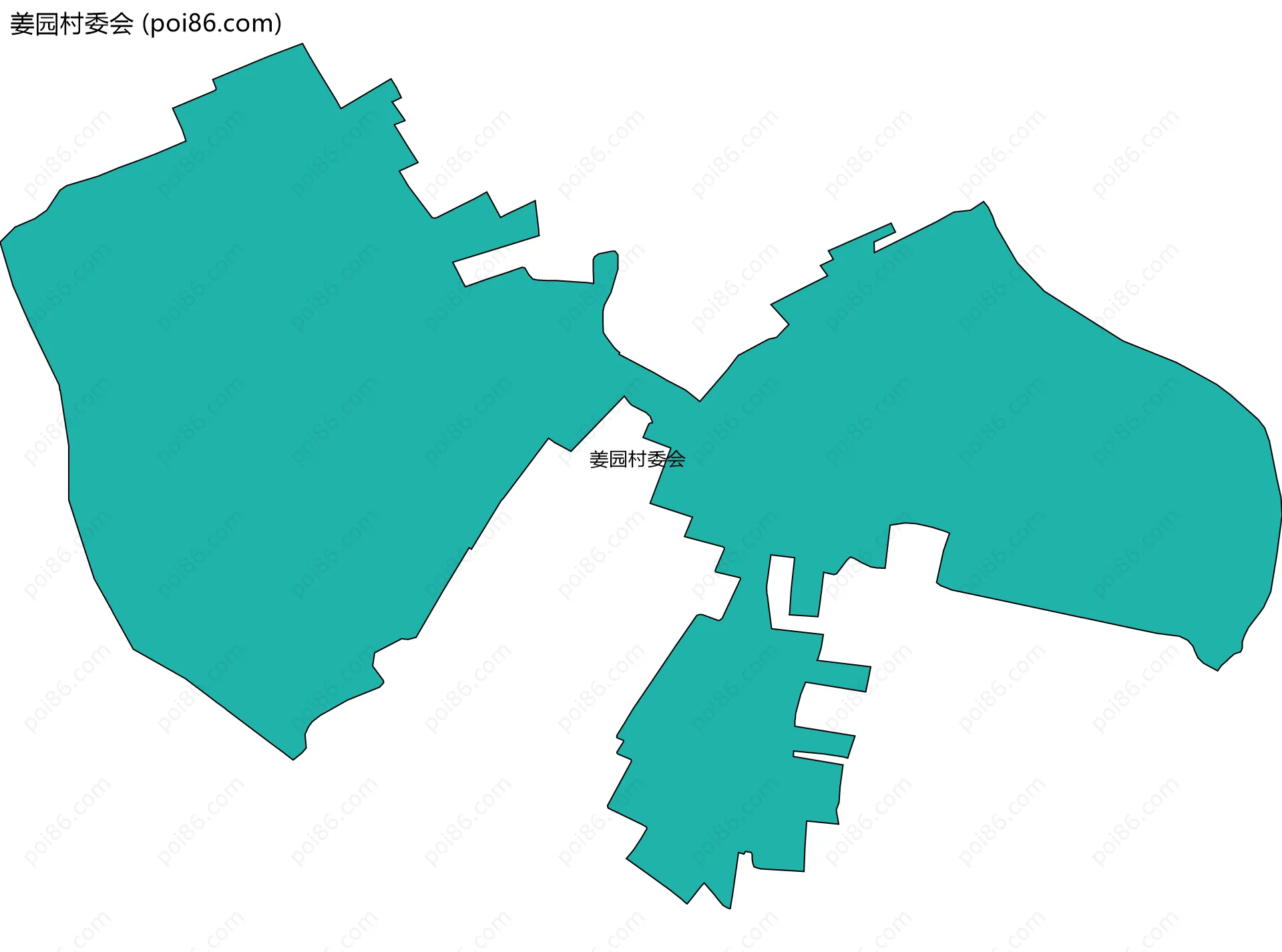 姜园村委会边界地图