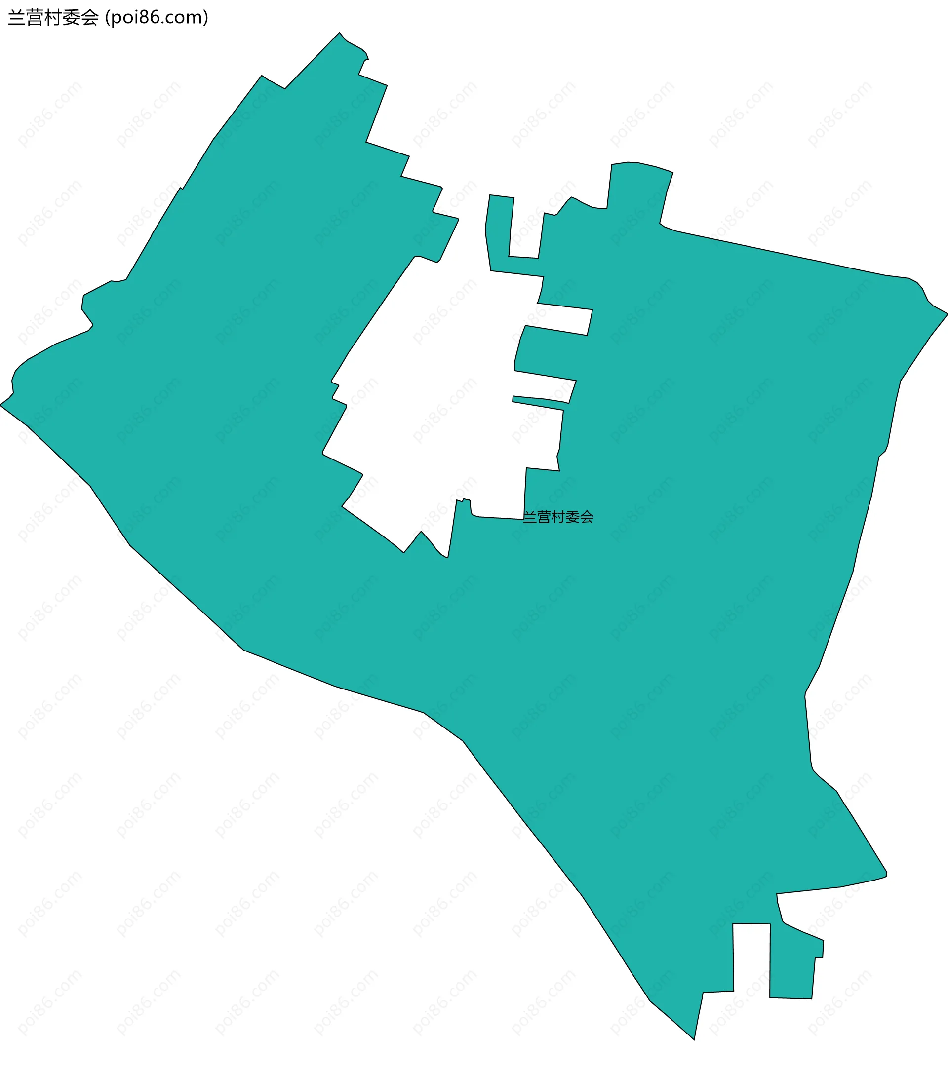 兰营村委会边界地图