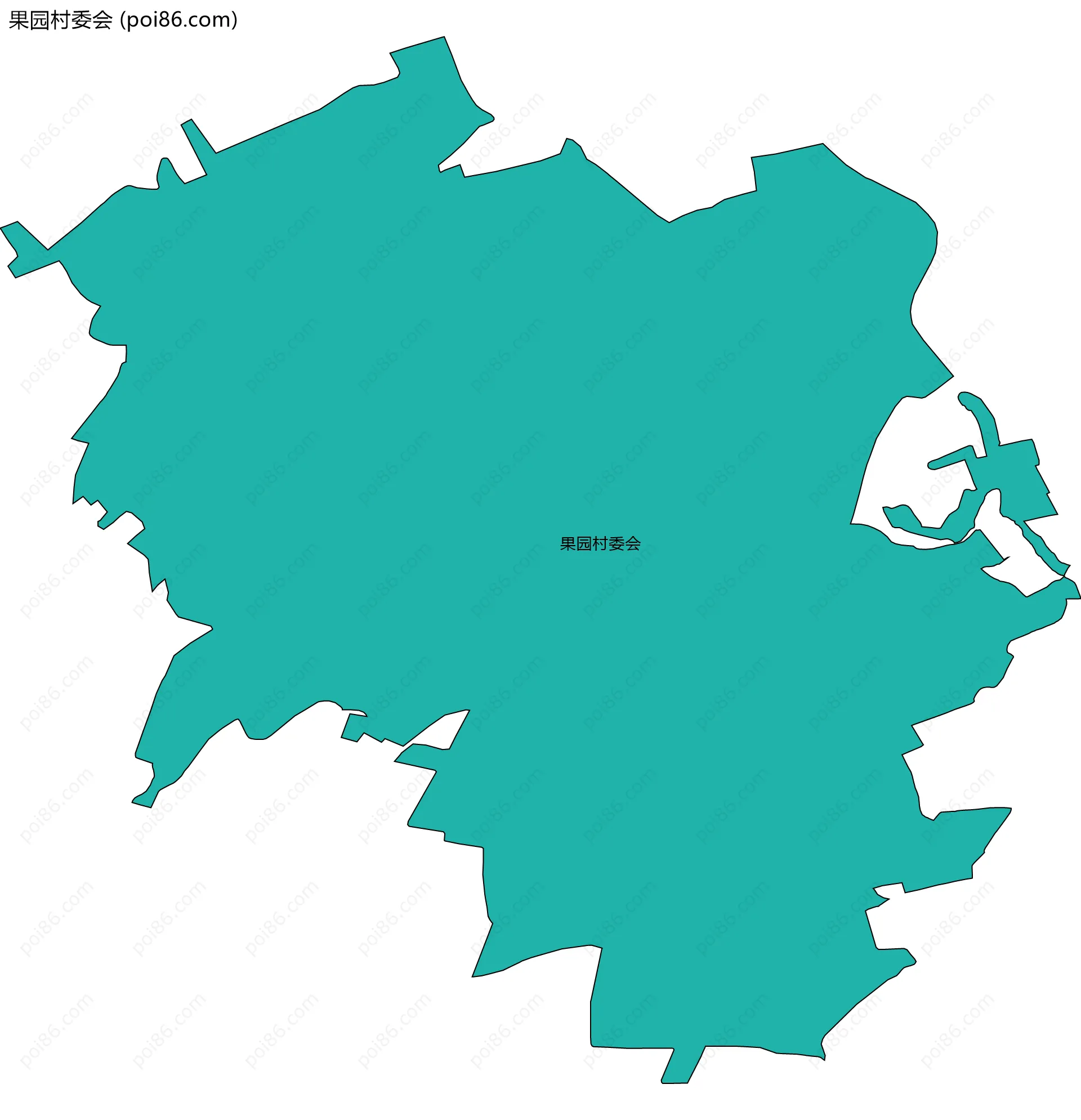 果园村委会边界地图