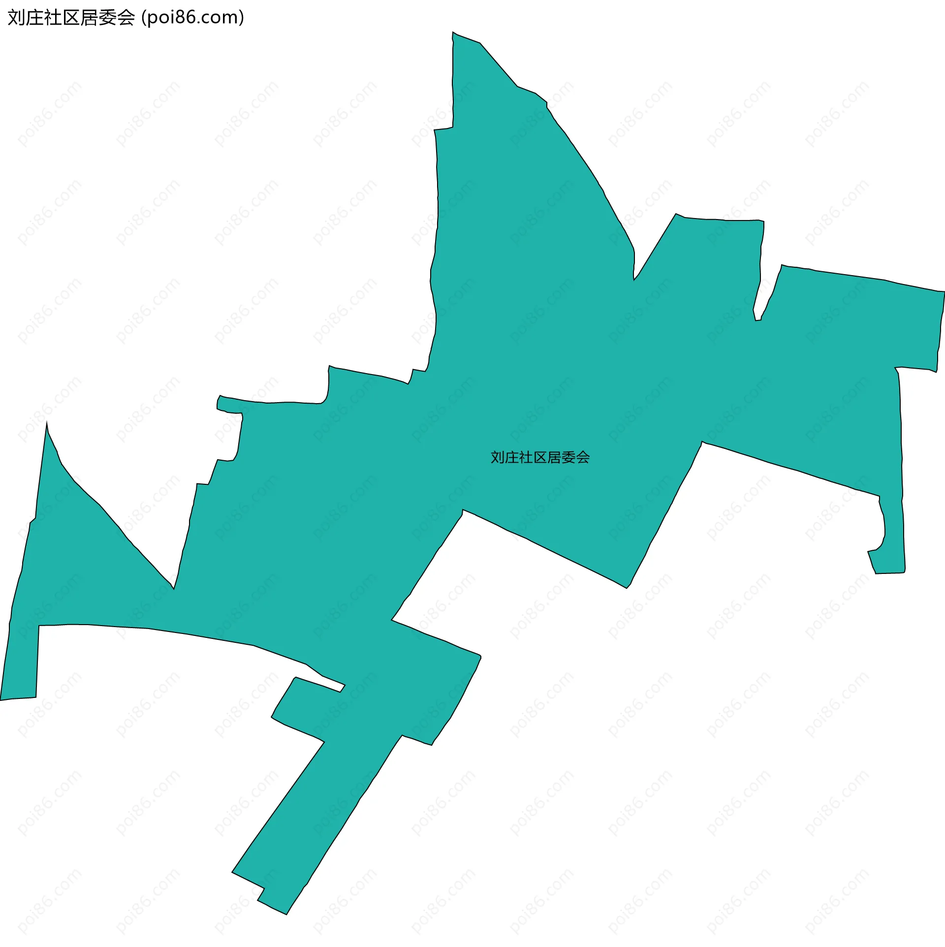 刘庄社区居委会边界地图