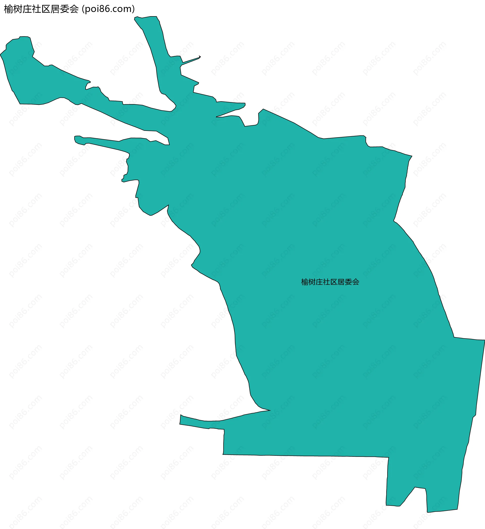 榆树庄社区居委会边界地图