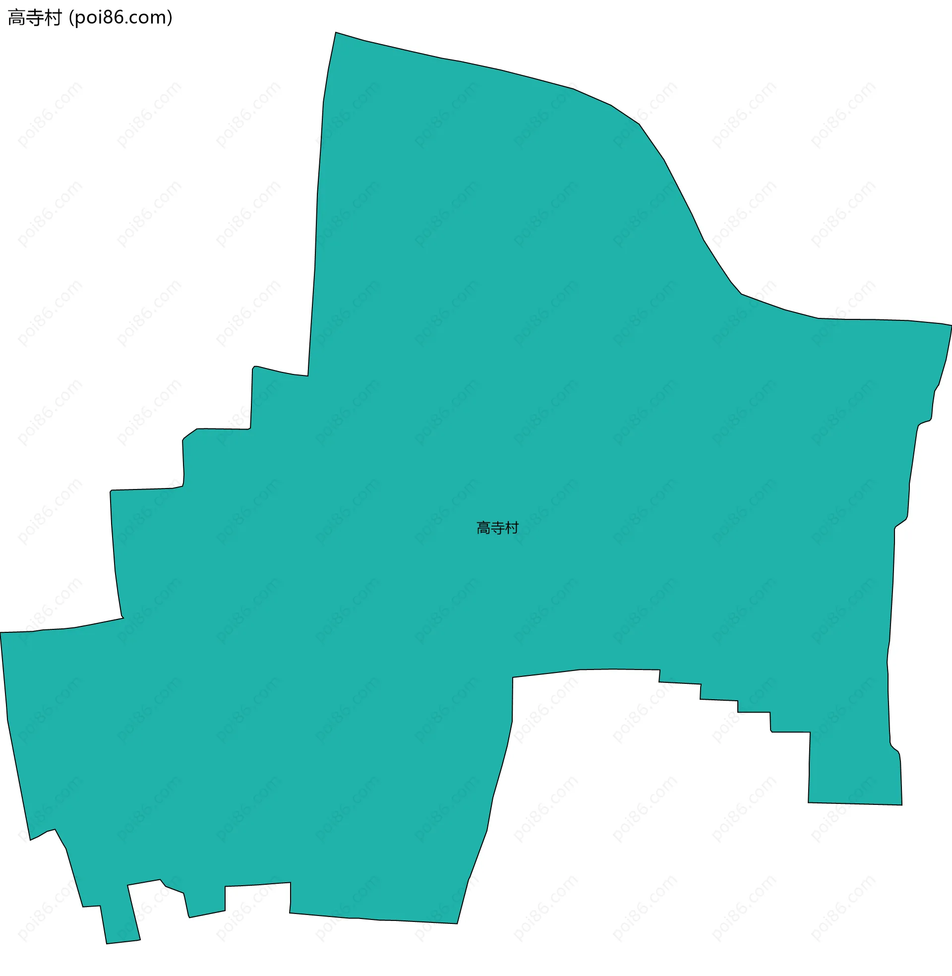 高寺村边界地图