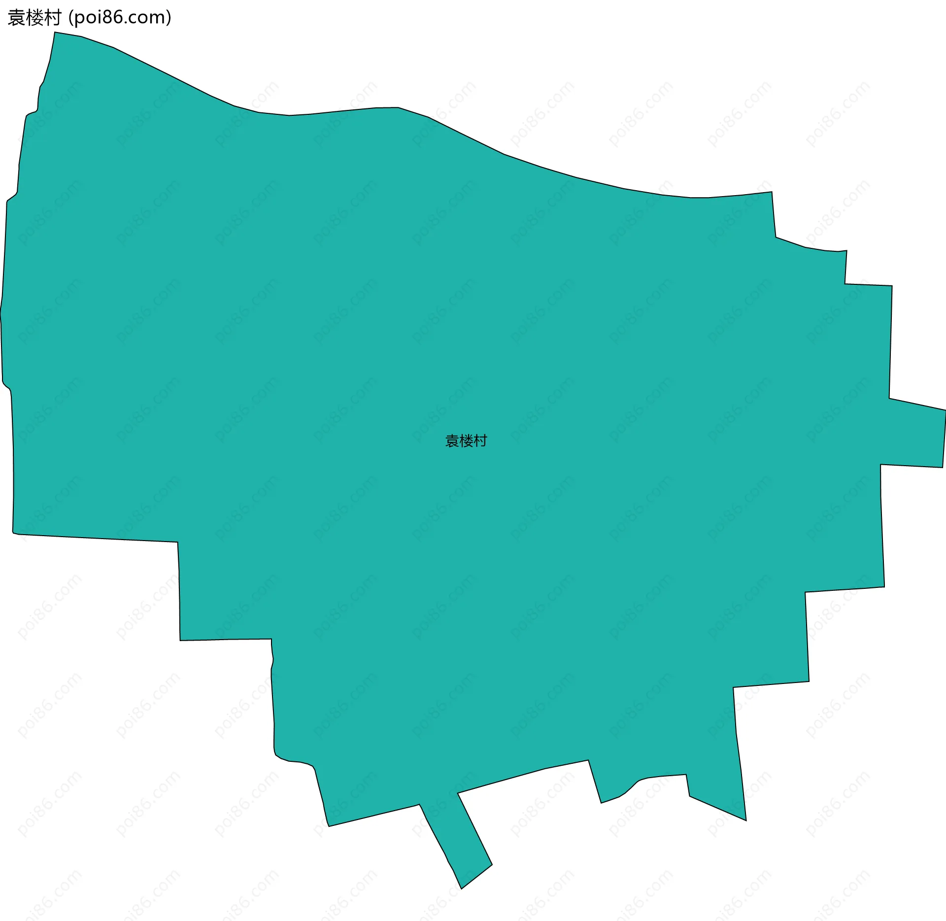 袁楼村边界地图